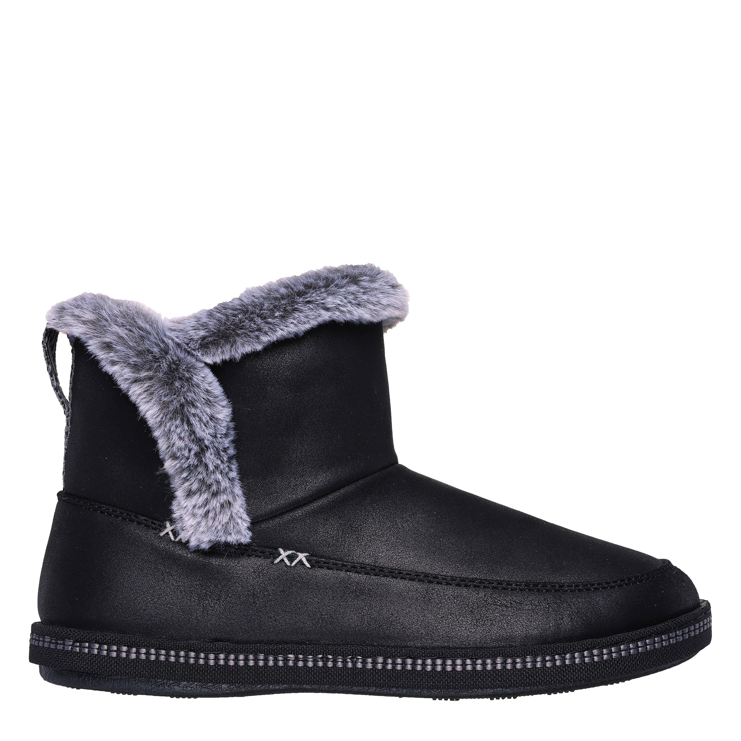 Crna - Skechers - Cozy Campfire Full Fit Slippers Womens - 3