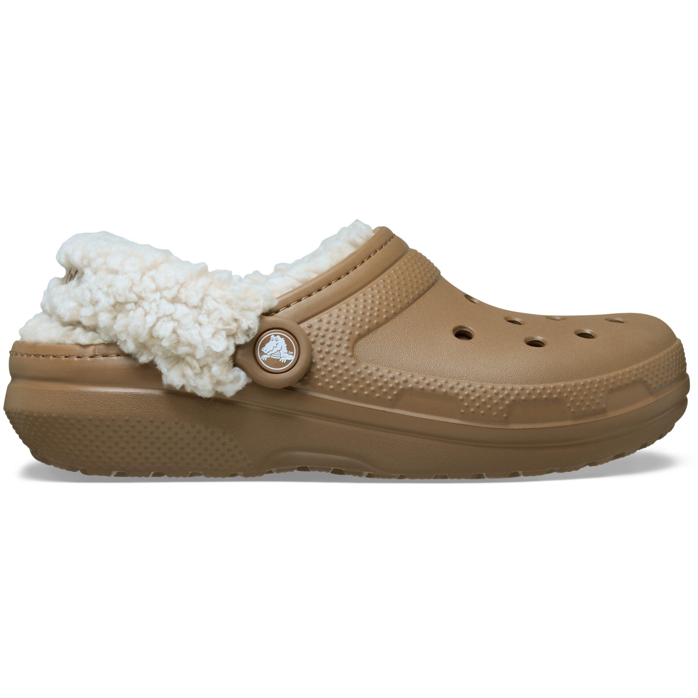 Sepia - Crocs - Women's Classic Fleece Mule Slippers - 1