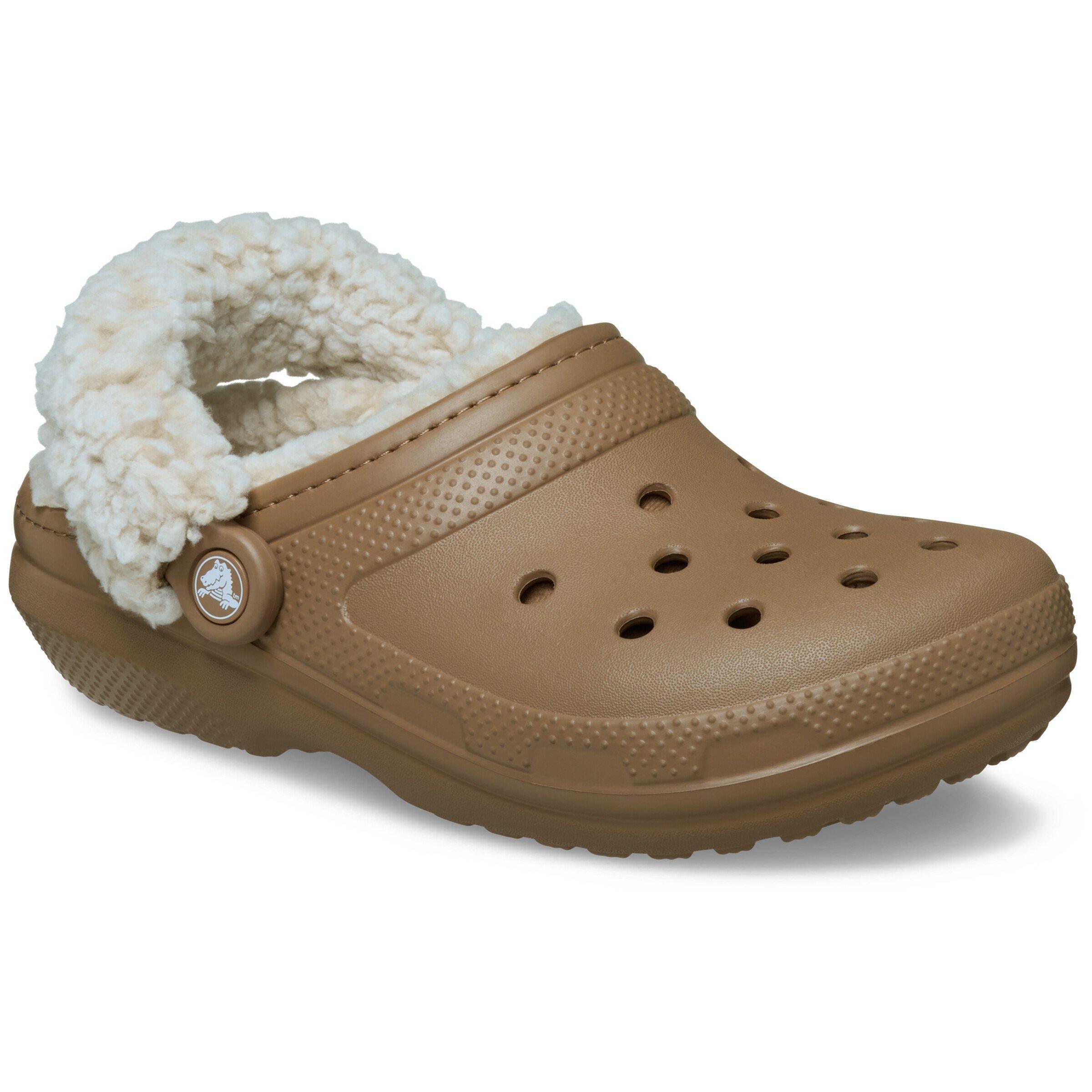 Sepia - Crocs - Women's Classic Fleece Mule Slippers - 5