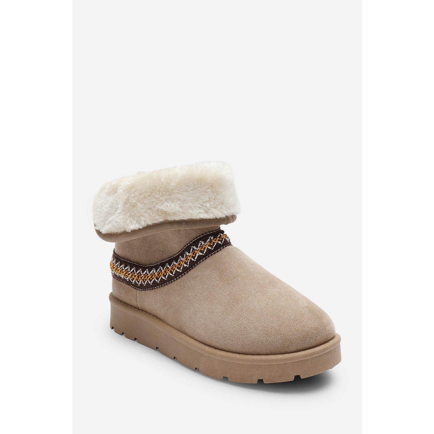 CamelSuede - Wheres That From - Women's Embroidered Boot Slipper - 4