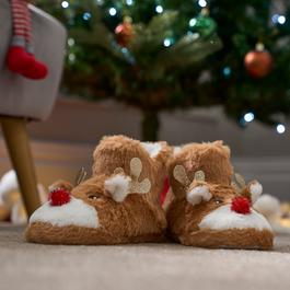 Linea Ladies Christmas Reindeer Slipper