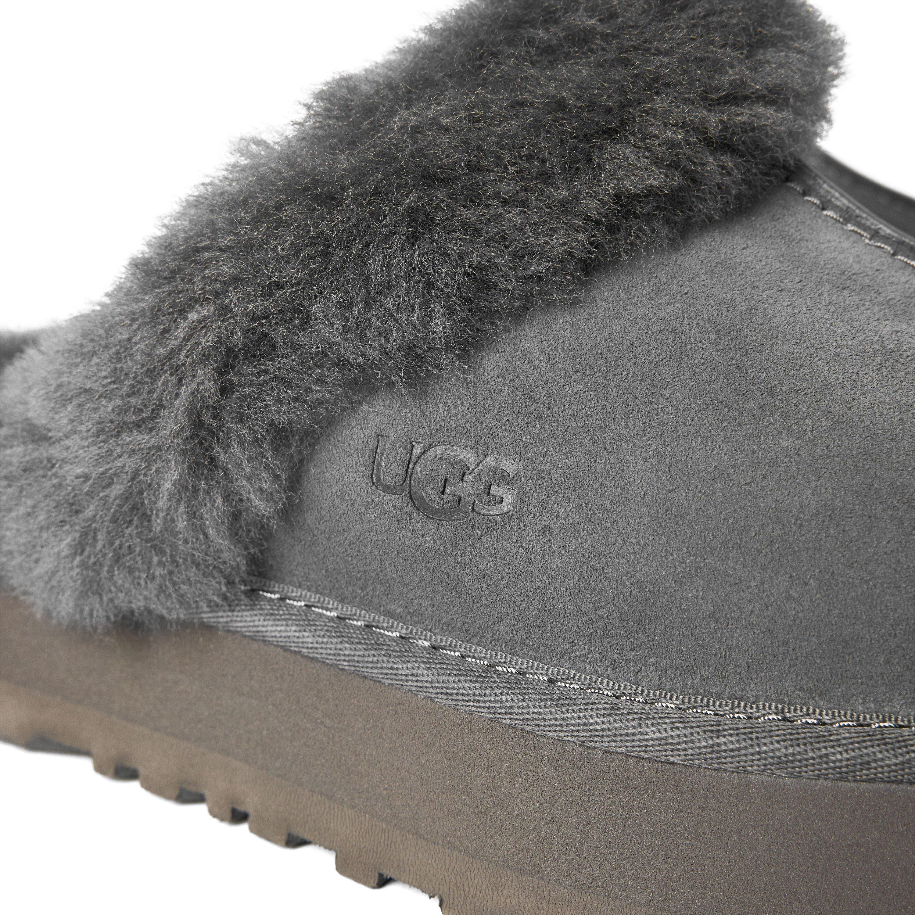Charcoal - Ugg - Women's Disquette Wool Mule Slippers - 3