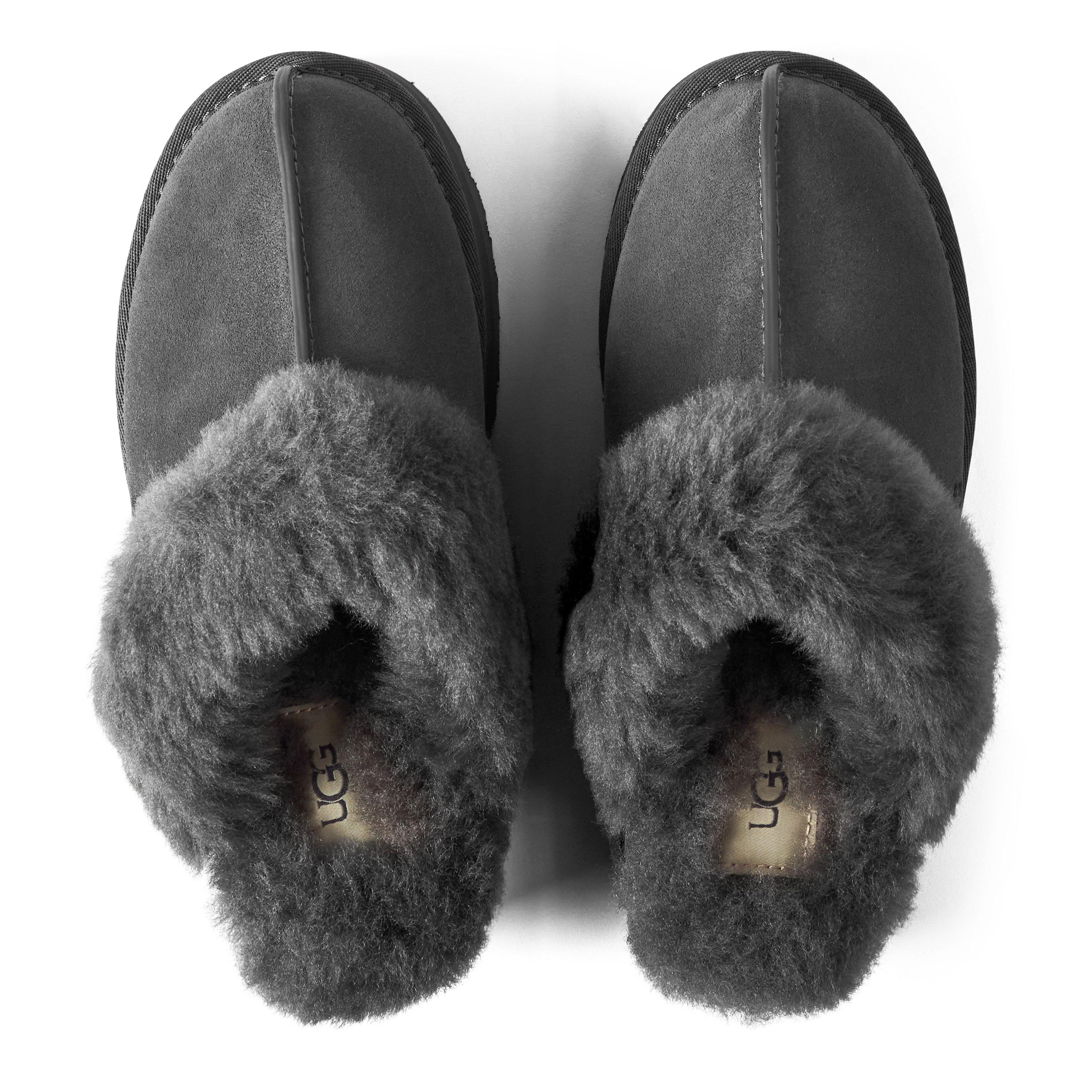 Charcoal - Ugg - Women's Disquette Wool Mule Slippers - 4