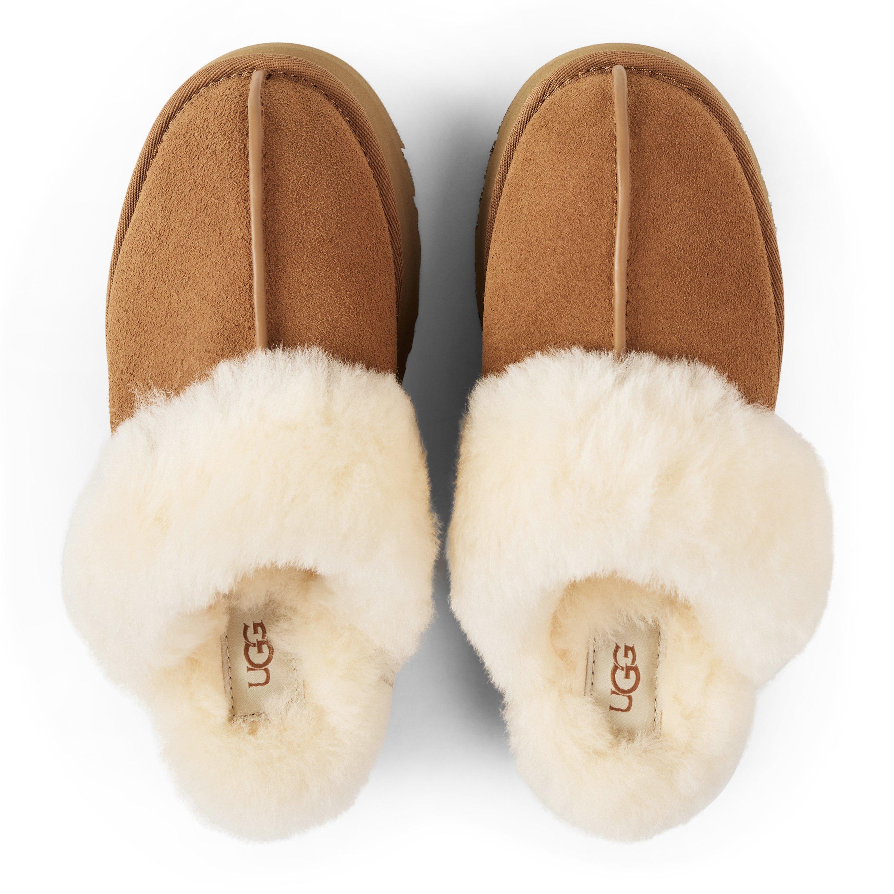 Chestnut - Ugg - Women's Disquette Wool Mule Slippers - 4