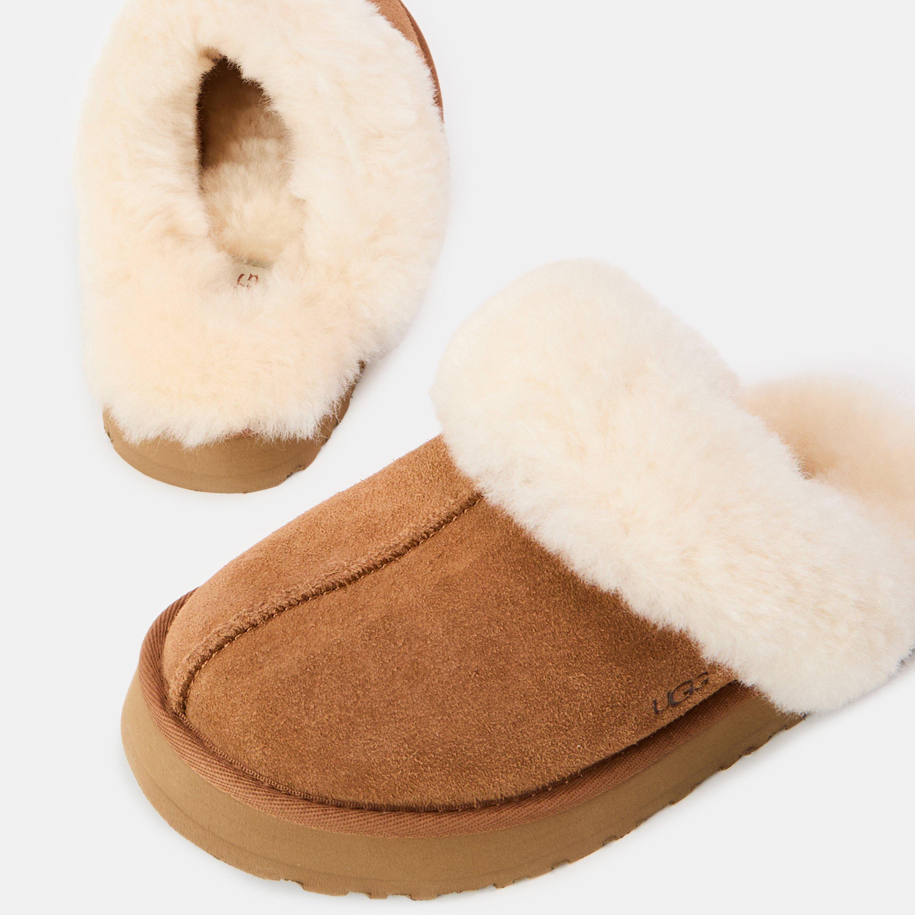 Chestnut CHE - Ugg - Unisex Kids Disquette Mule Slippers - 3