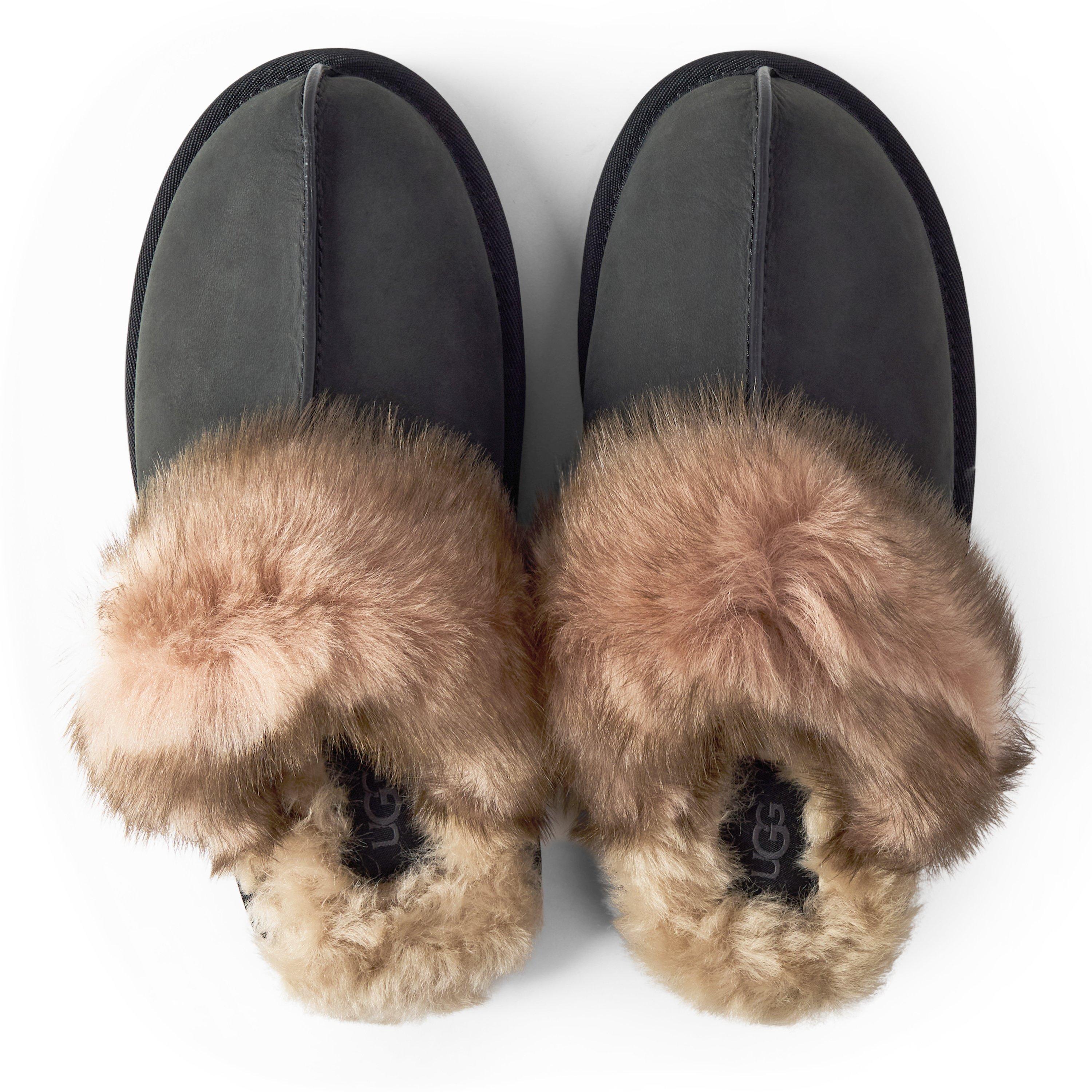 Black - Ugg - Women's Scuffette Nubuck Mule Slippers - 3