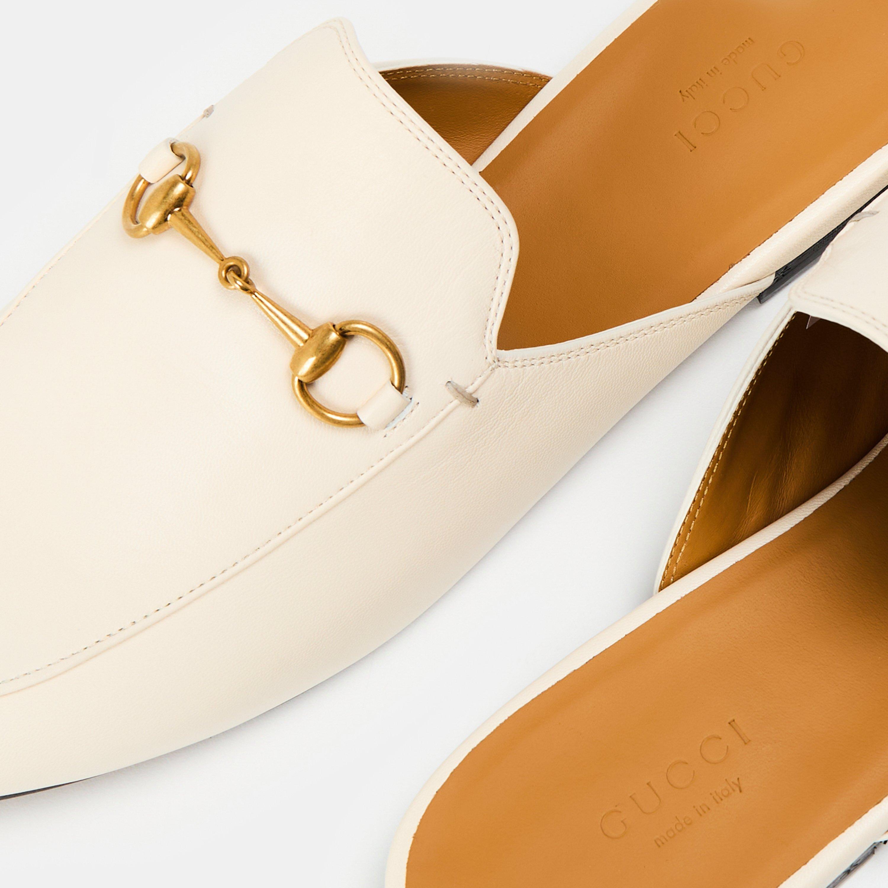 White 9022 - Gucci - Women's Princetown Leather Mules - 4