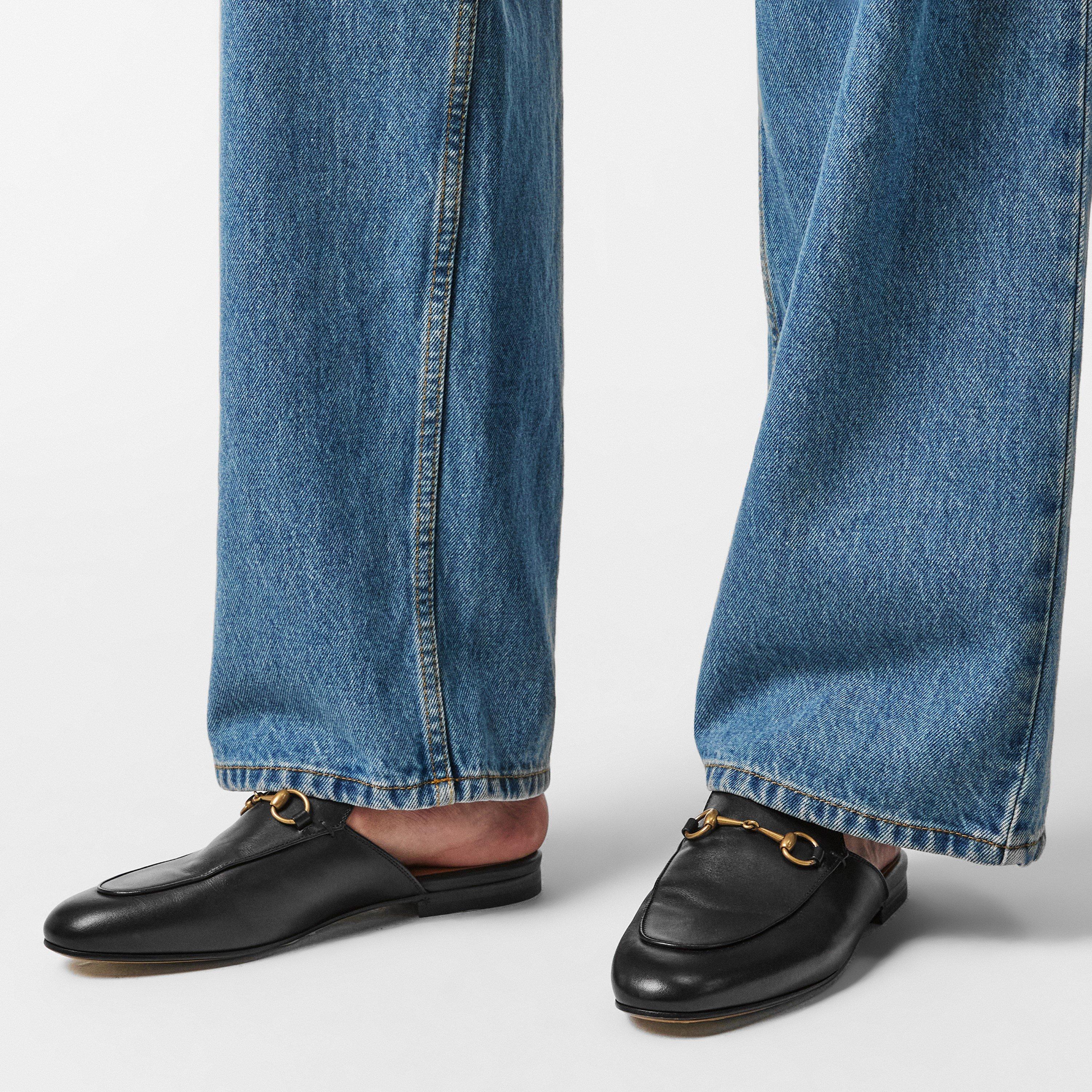 Black 1000 - Gucci - Women's Princetown Leather Mules - 3