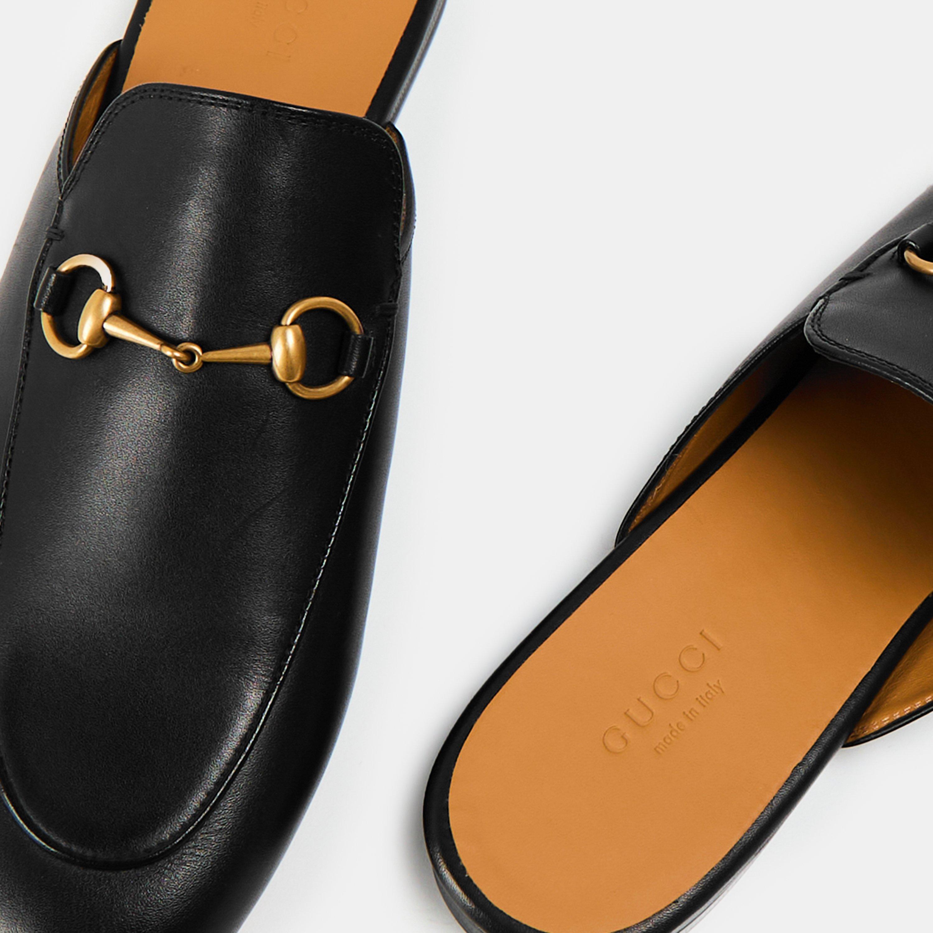 Black 1000 - Gucci - Women's Princetown Leather Mules - 5