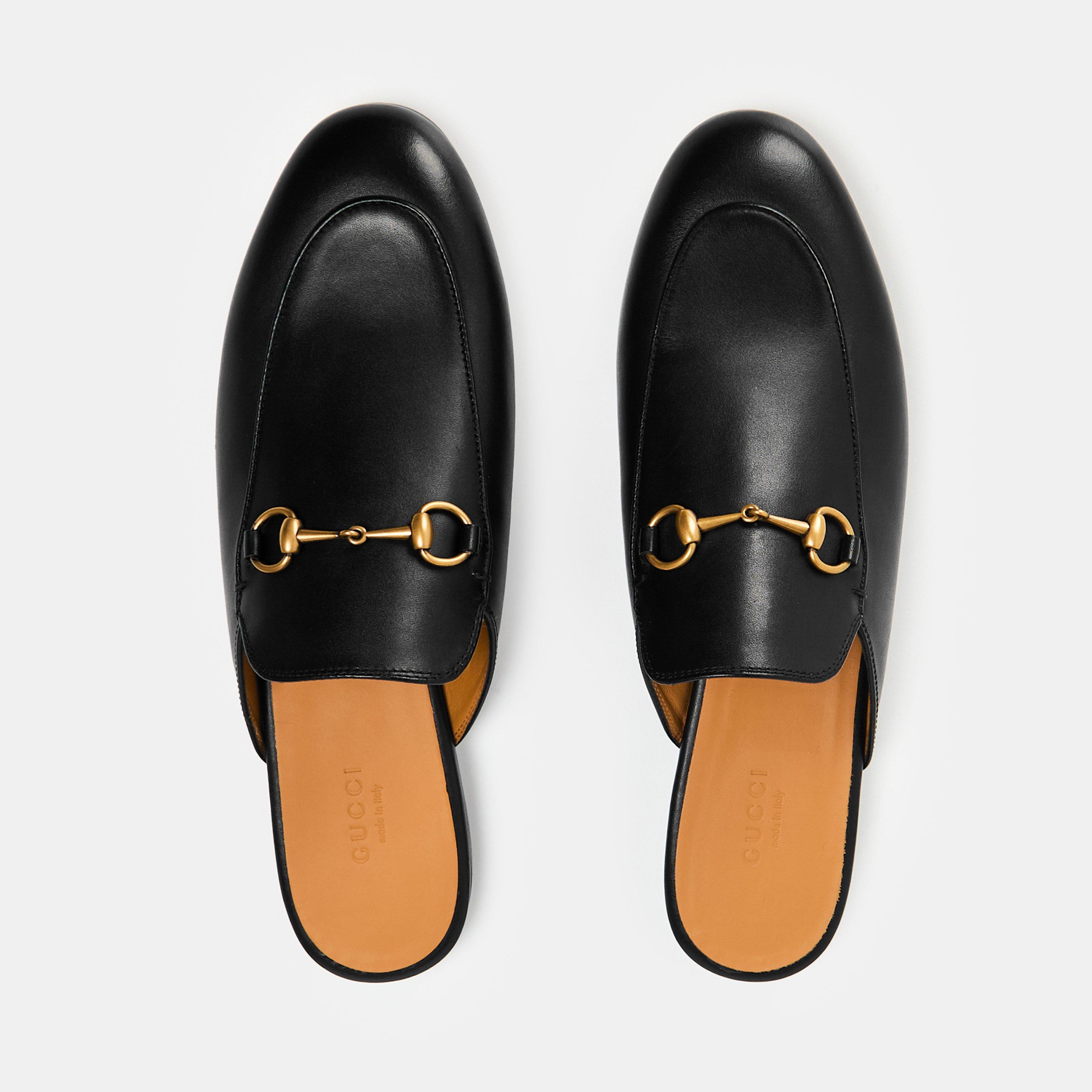 Black 1000 - Gucci - Women's Princetown Leather Mules - 6