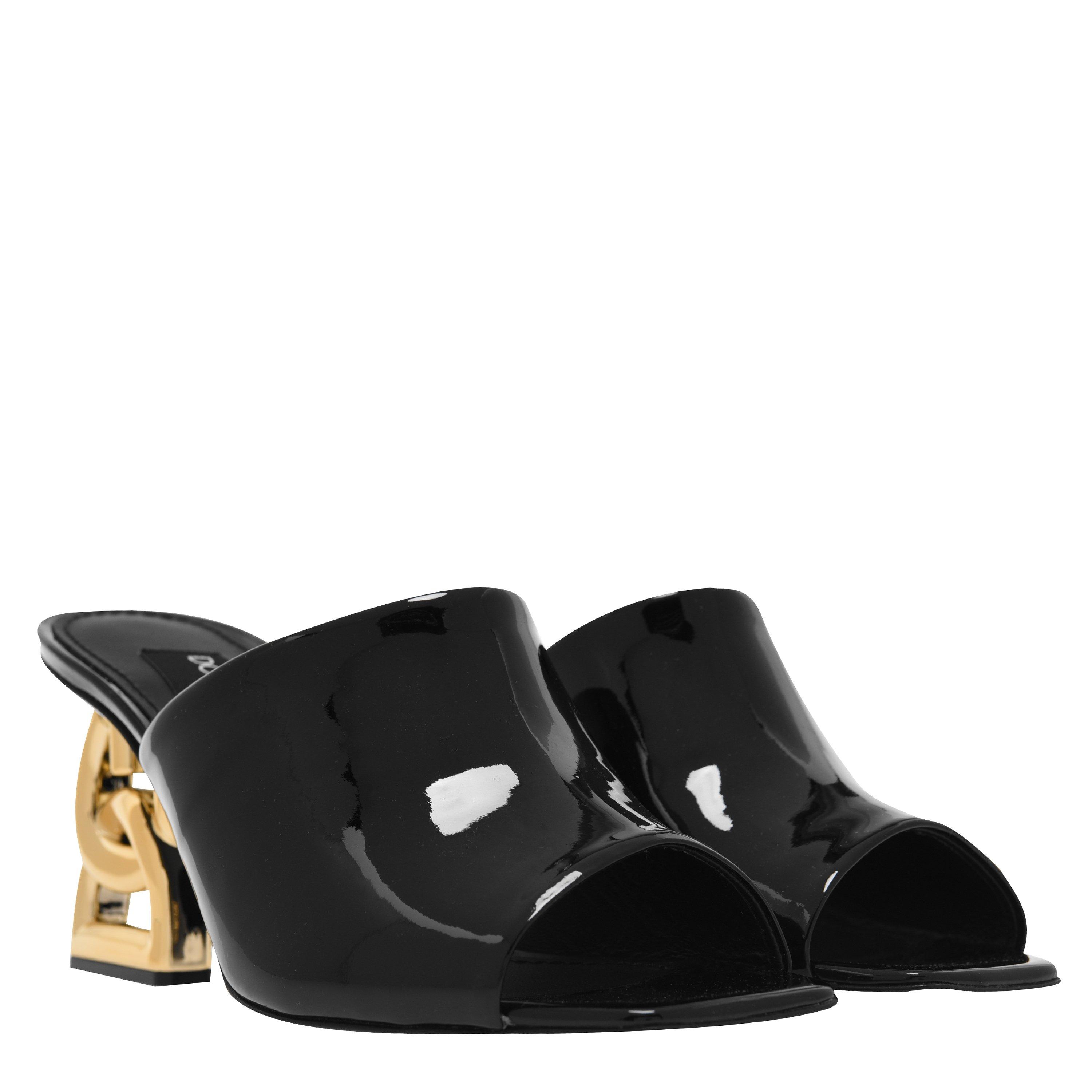 Blk/Gld 80999 - Dolce and Gabbana - 90's Logo Mule - 4