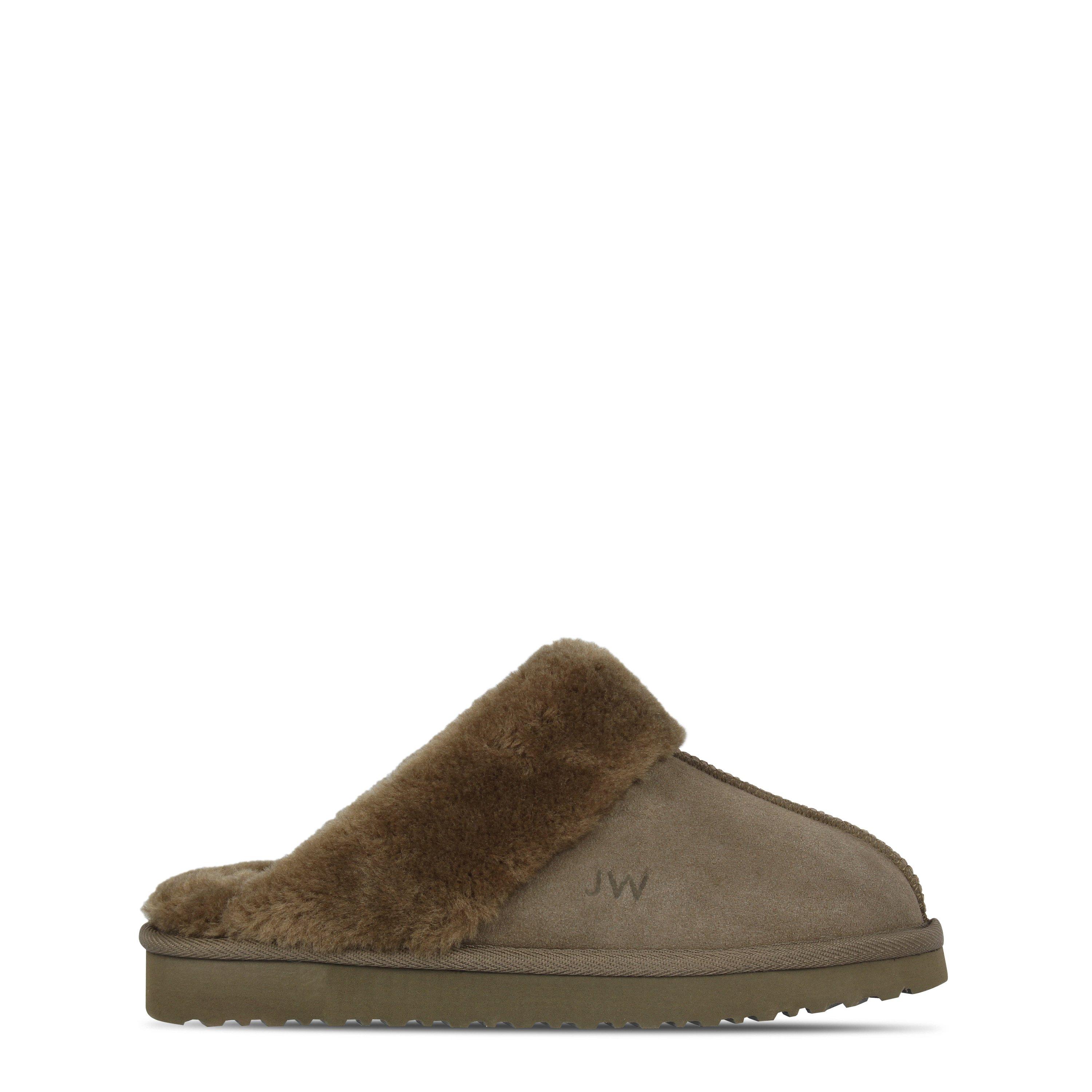 Jack Wills Women's Mule Slippers - Khaki - 5 (38)