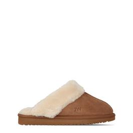 Jack Wills Jack Faux Fur Cross Over Slippers