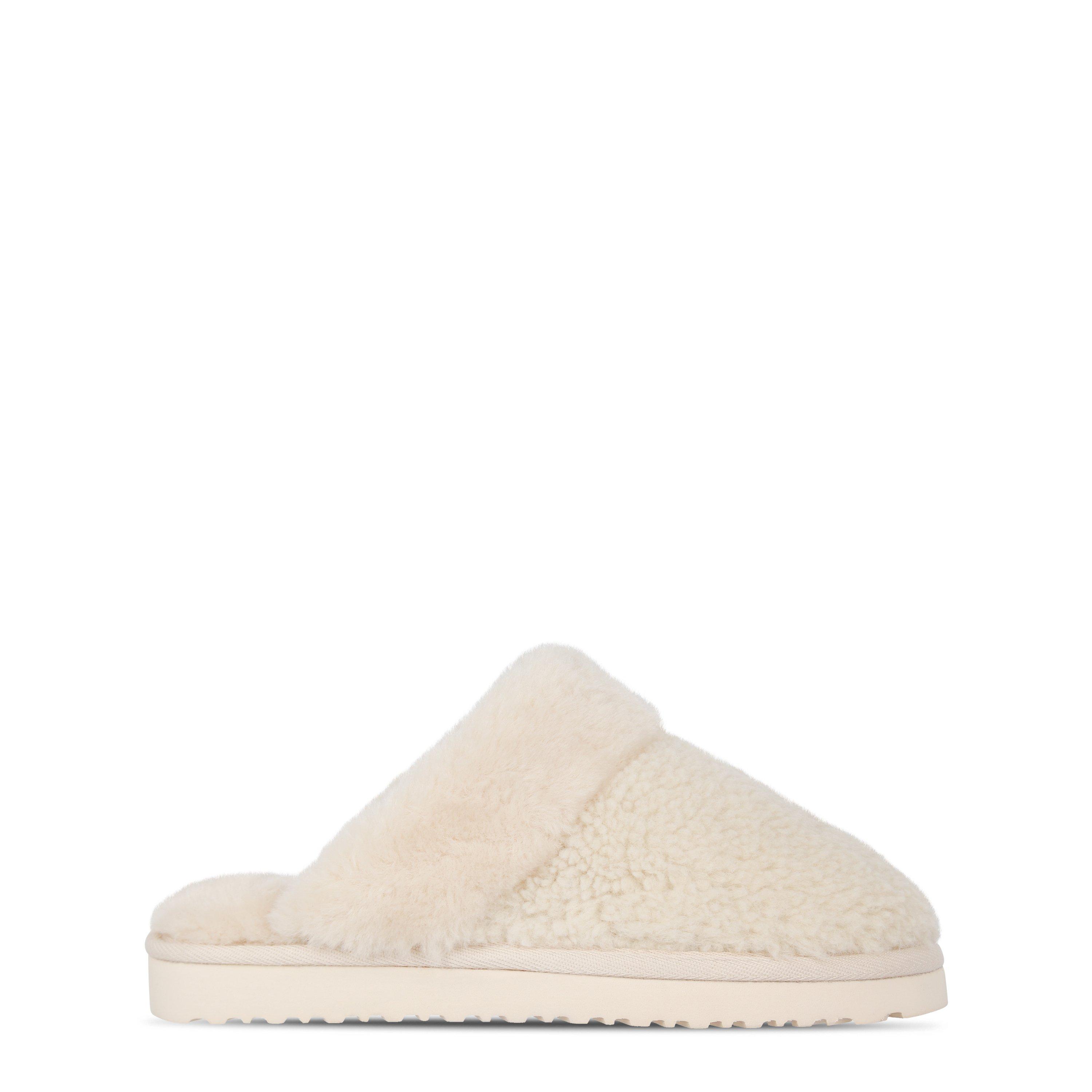 Jack Wills Women's Mule Slippers - Cream Borg - 7 (40)