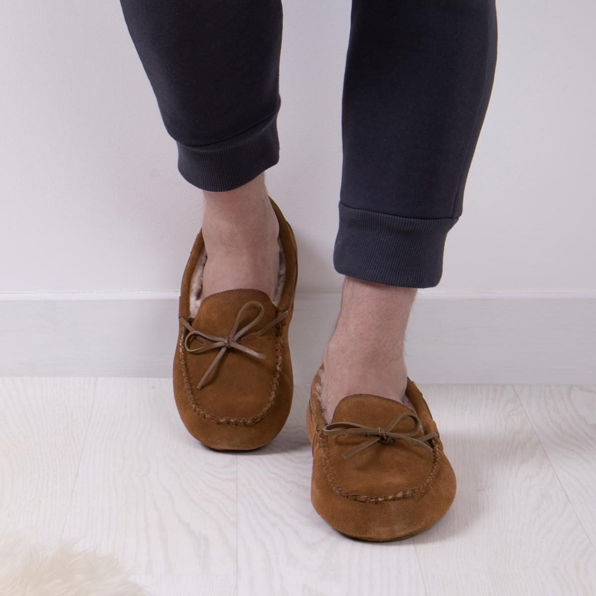 Kastanje - Just Sheepskin - Torington Moccasin Slippers - 6