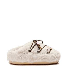 Moon Boot Faux Fur Beads Mules