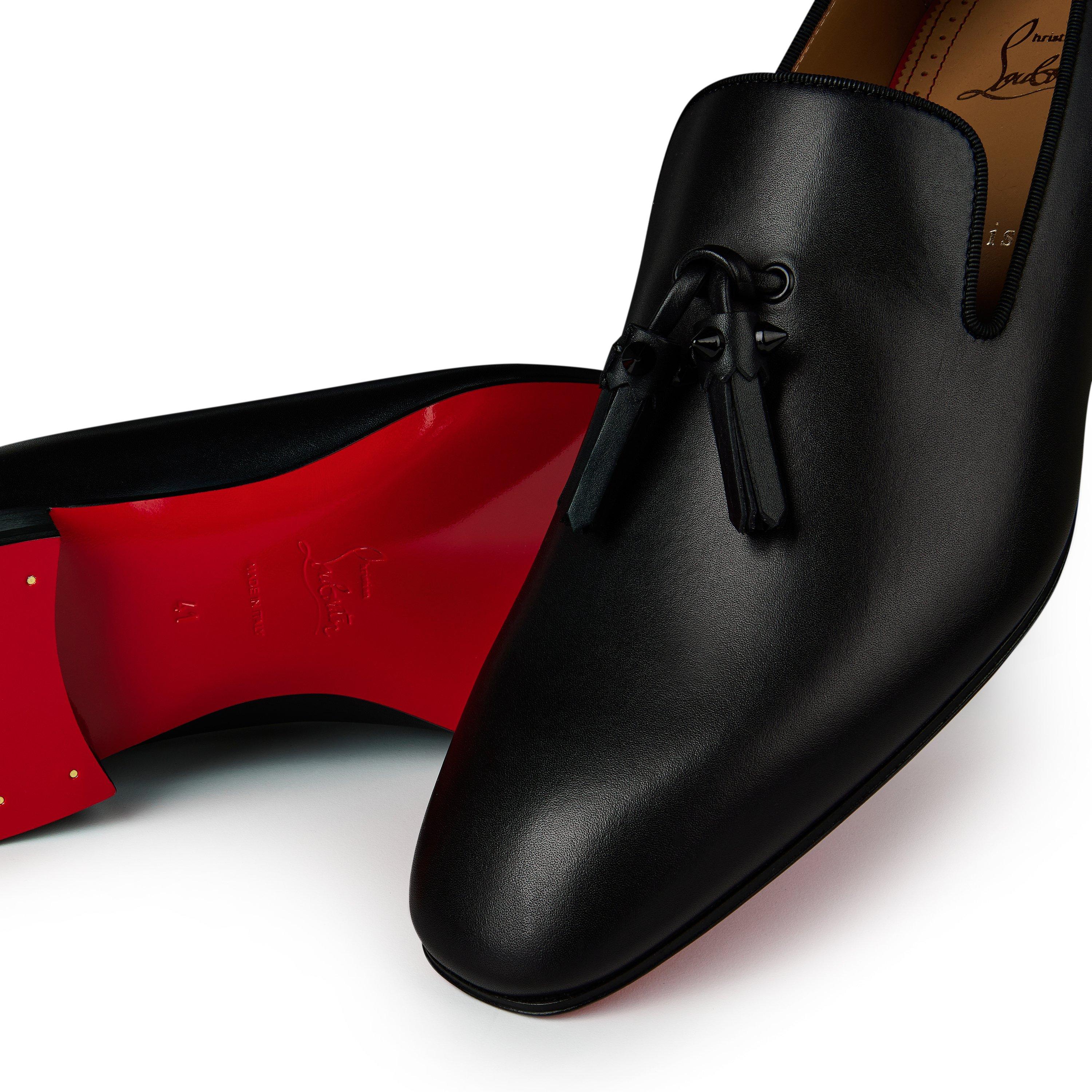 Black Leather - Christian Louboutin - Dandelion Tassel Loafers - 6