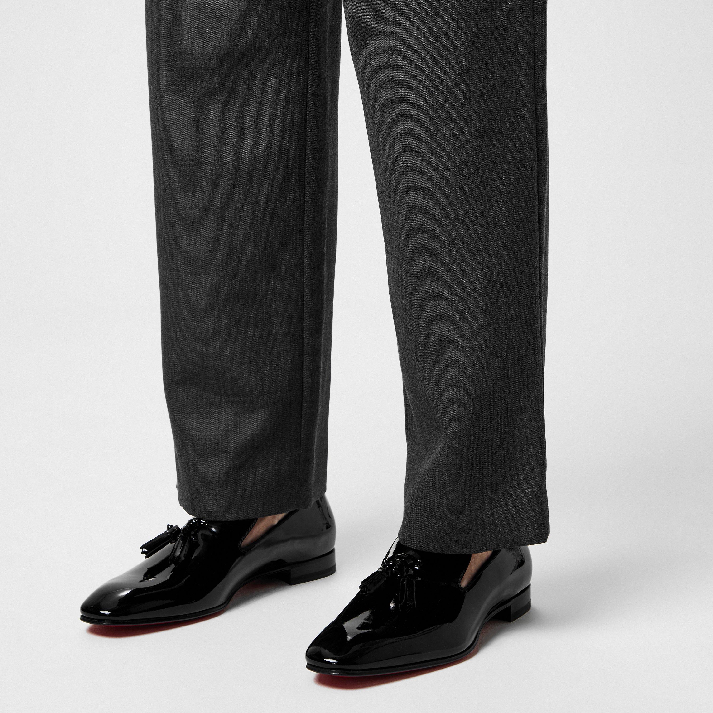 Black Patent - Christian Louboutin - Dandelion Tassel Loafers - 2