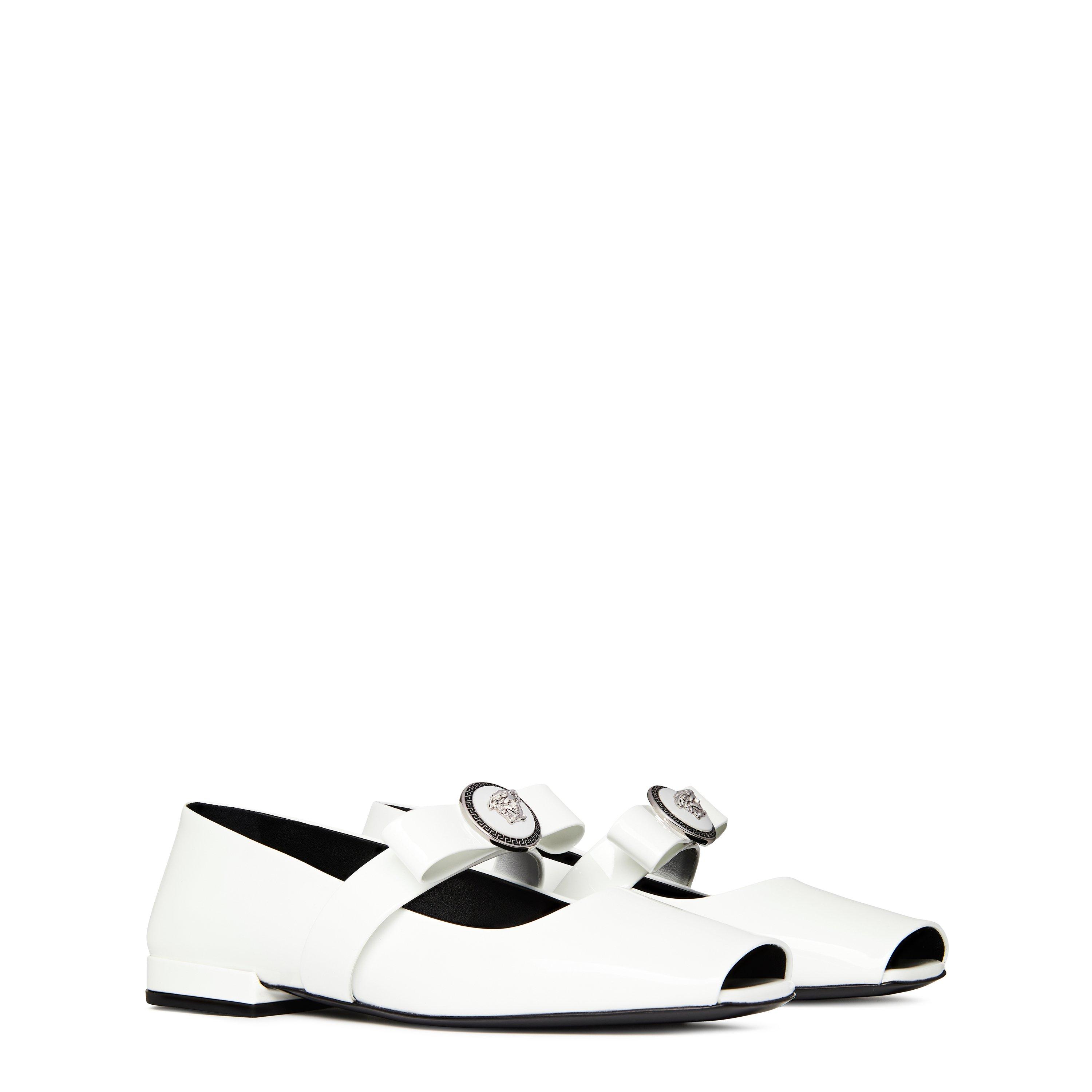 Optical White - Versace - Women's Medu Ballerina Slippers - 3