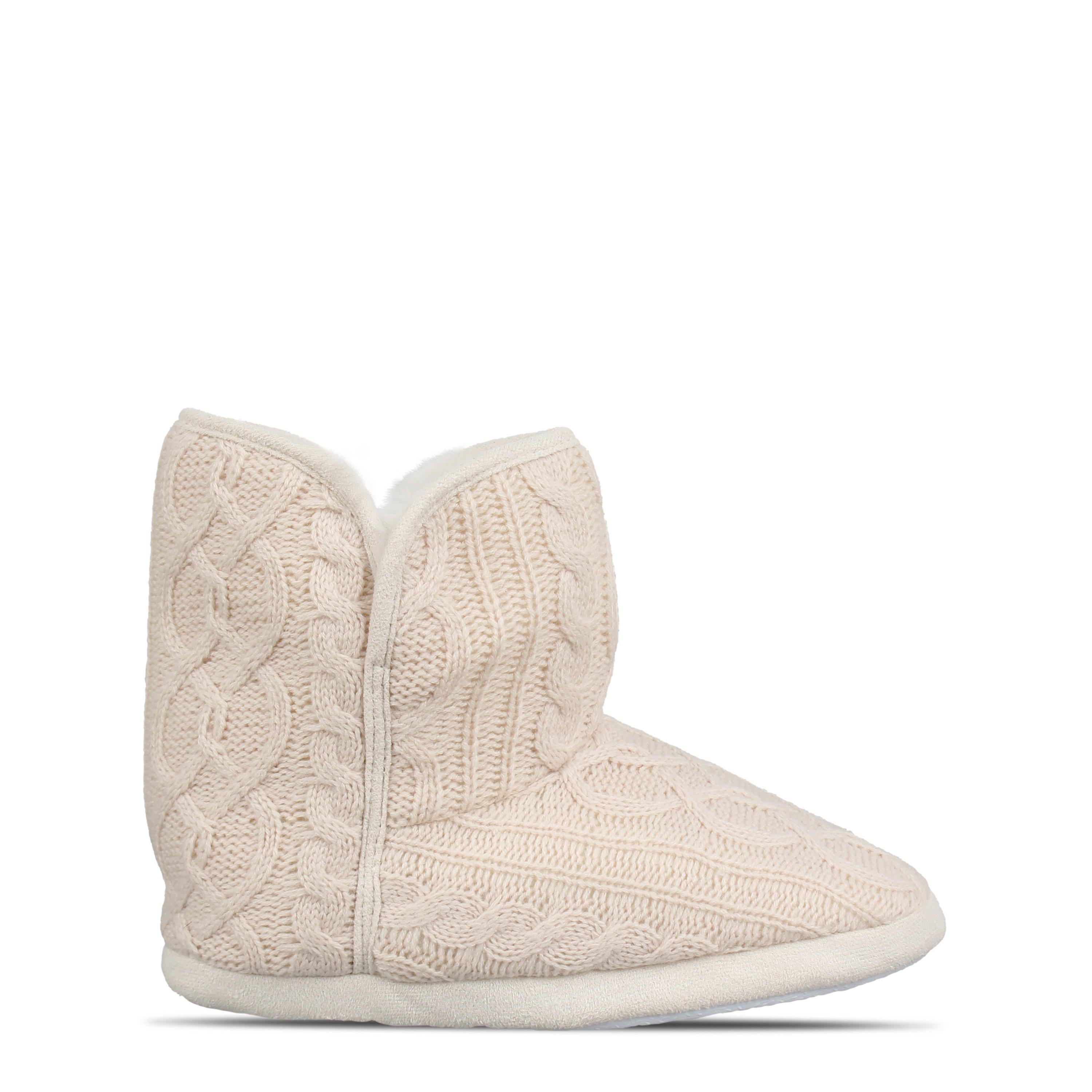 Cremefarben - Linea - Knit Slipper Boot - 1