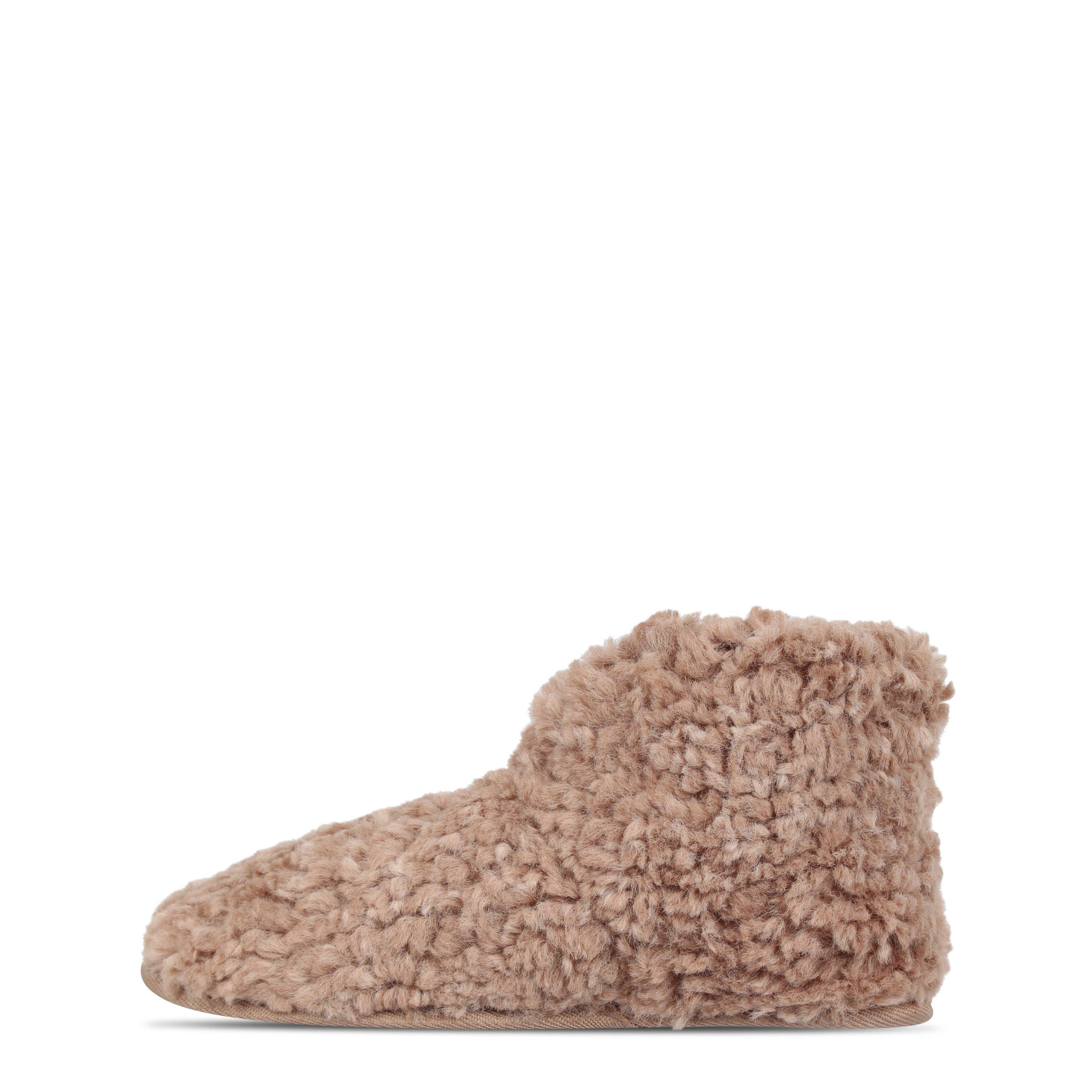 Brown - Linea - Teddy Slipper Boot - 2