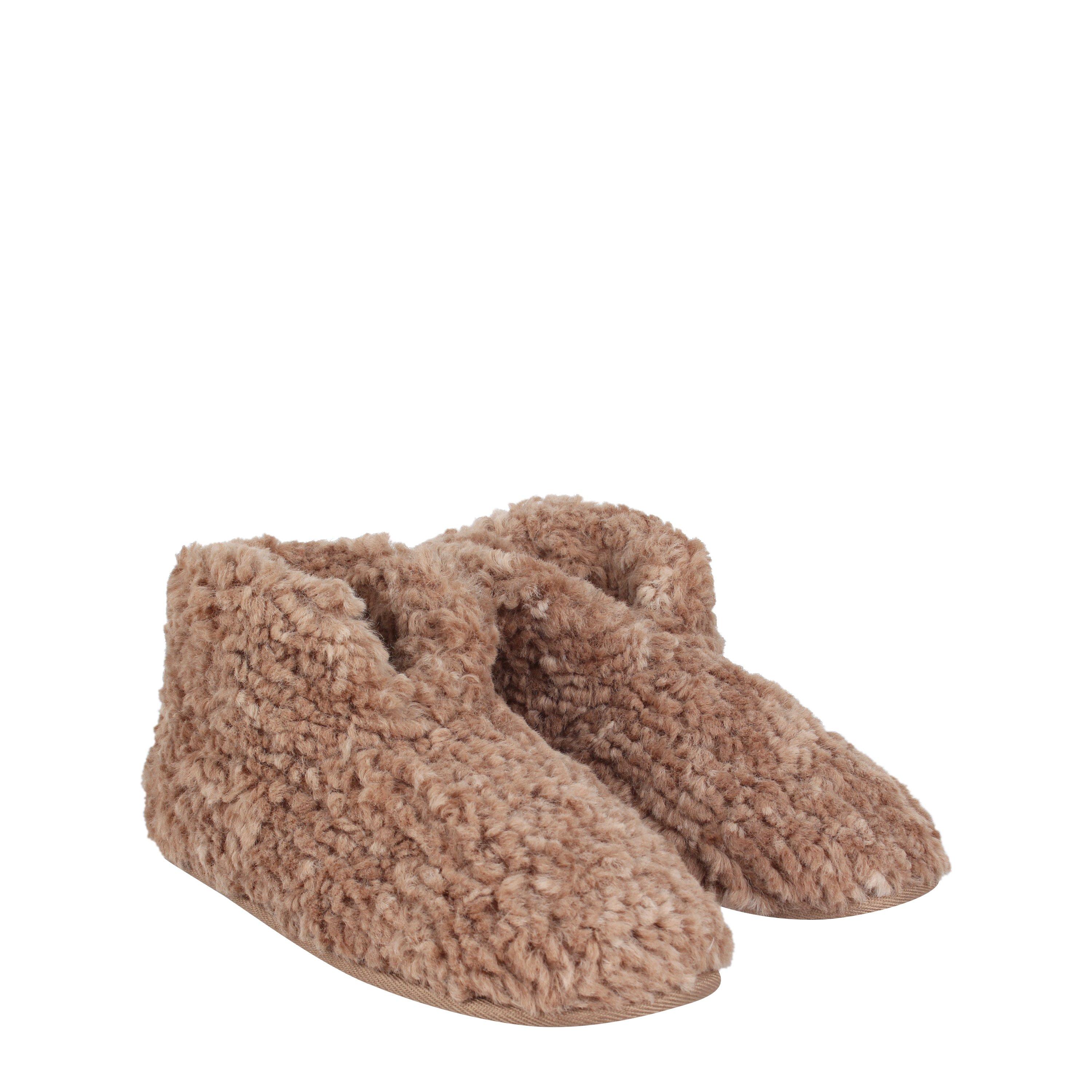 Brown - Linea - Teddy Slipper Boot - 3