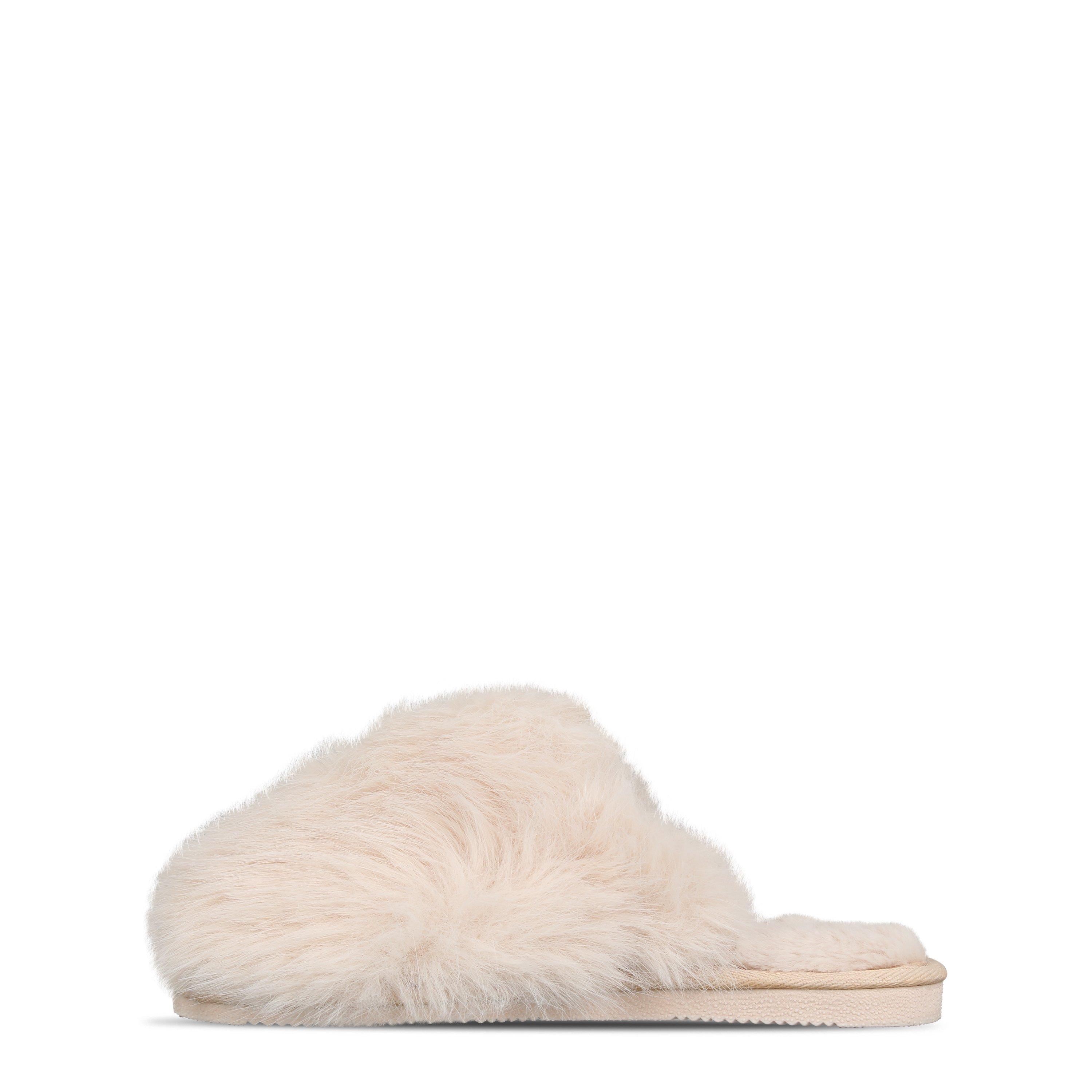 Creme - Linea - Plush Faux Fur Slipper - 2