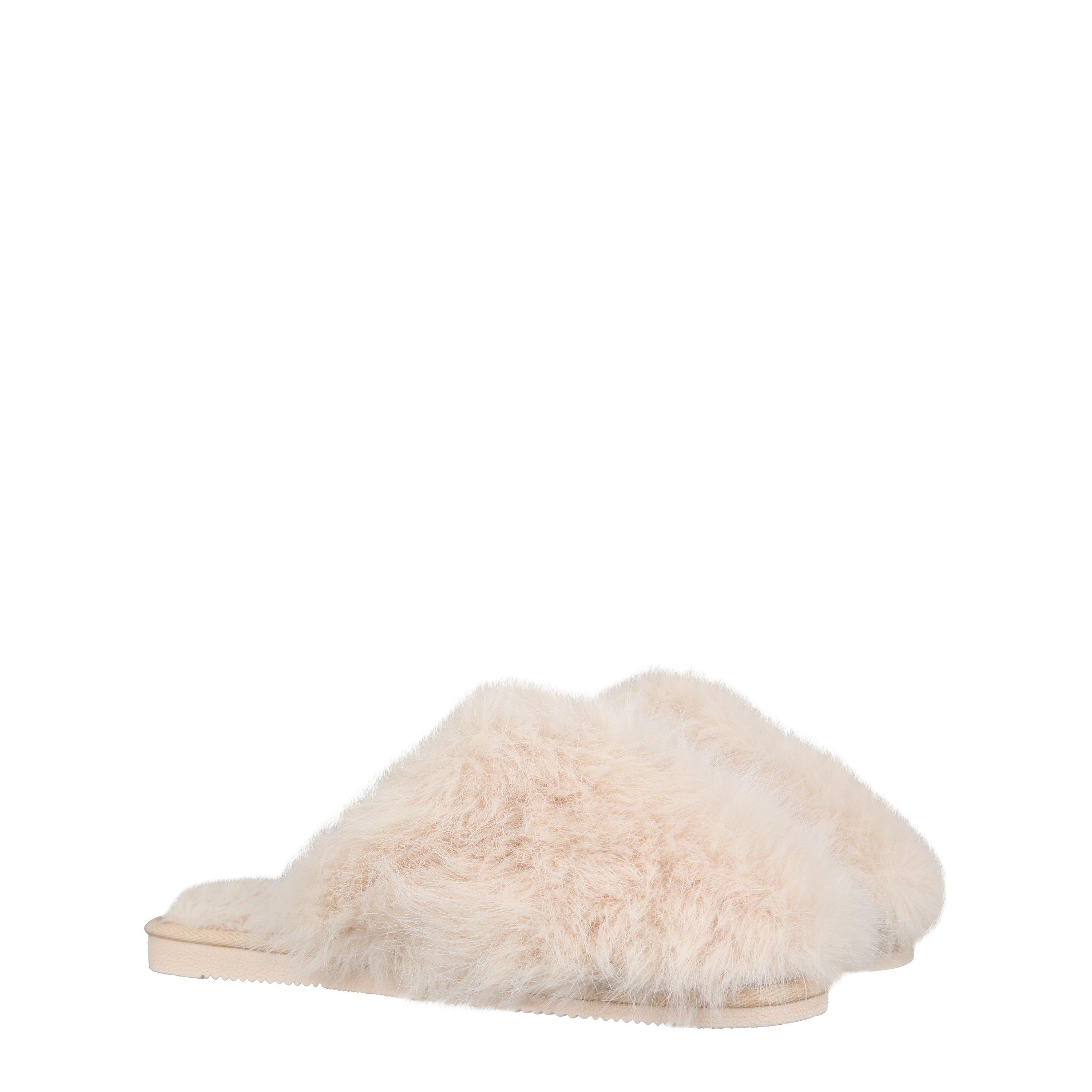 Creme - Linea - Plush Faux Fur Slipper - 3
