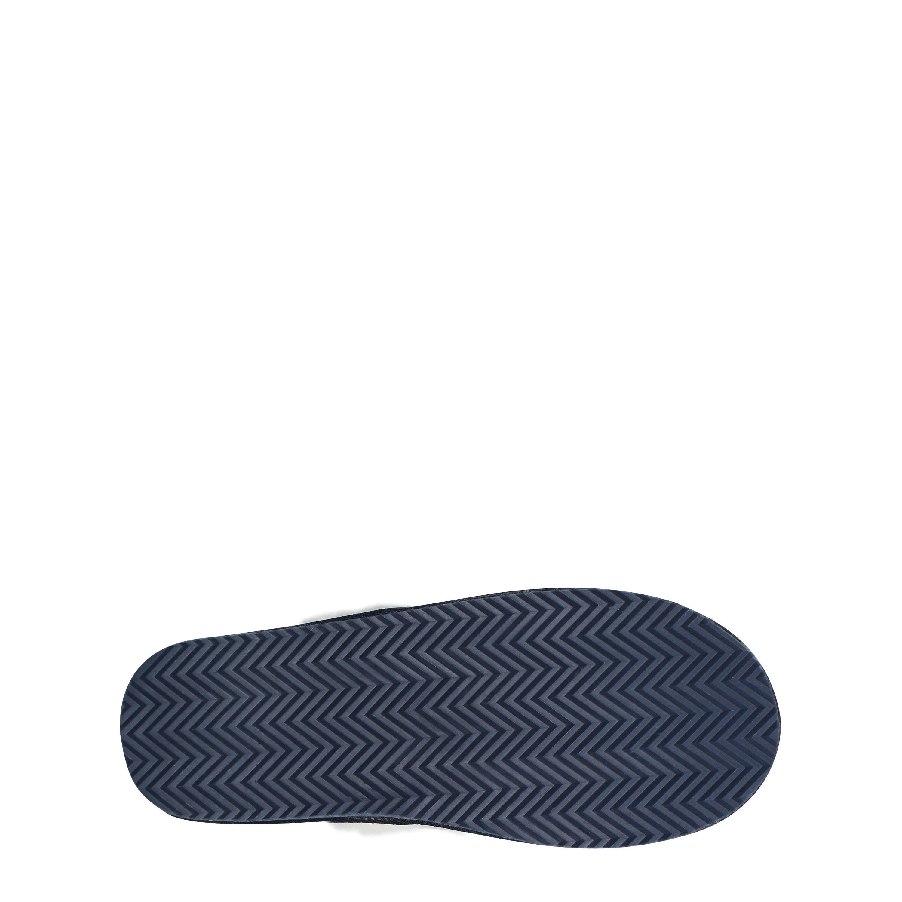 Navy - Linea - Faux Suede Mule Slipper - 6