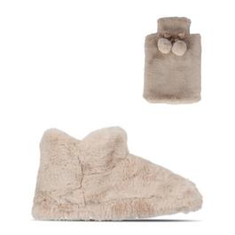 Linea Hot Water Bottle And Slipper Boot Set