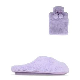 Linea Hot Water Bottle And Slipper Set