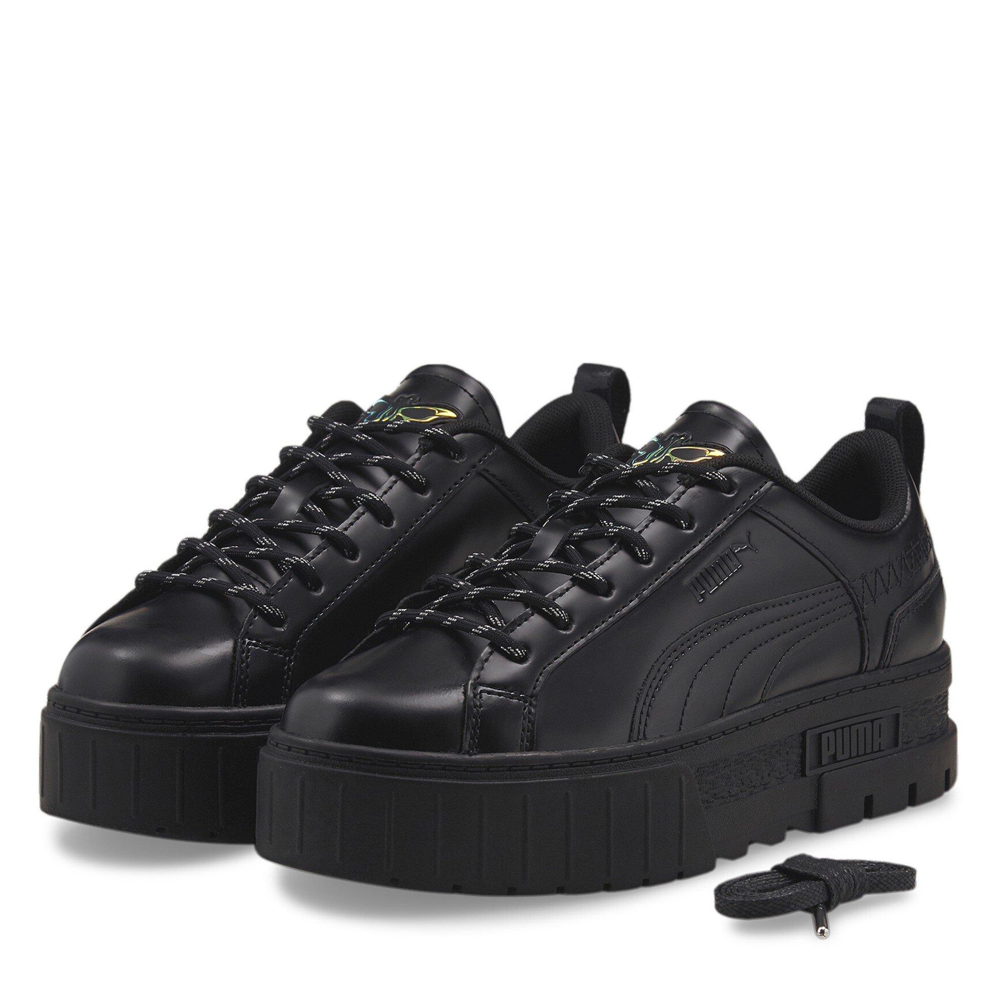 Black platform puma shoes online