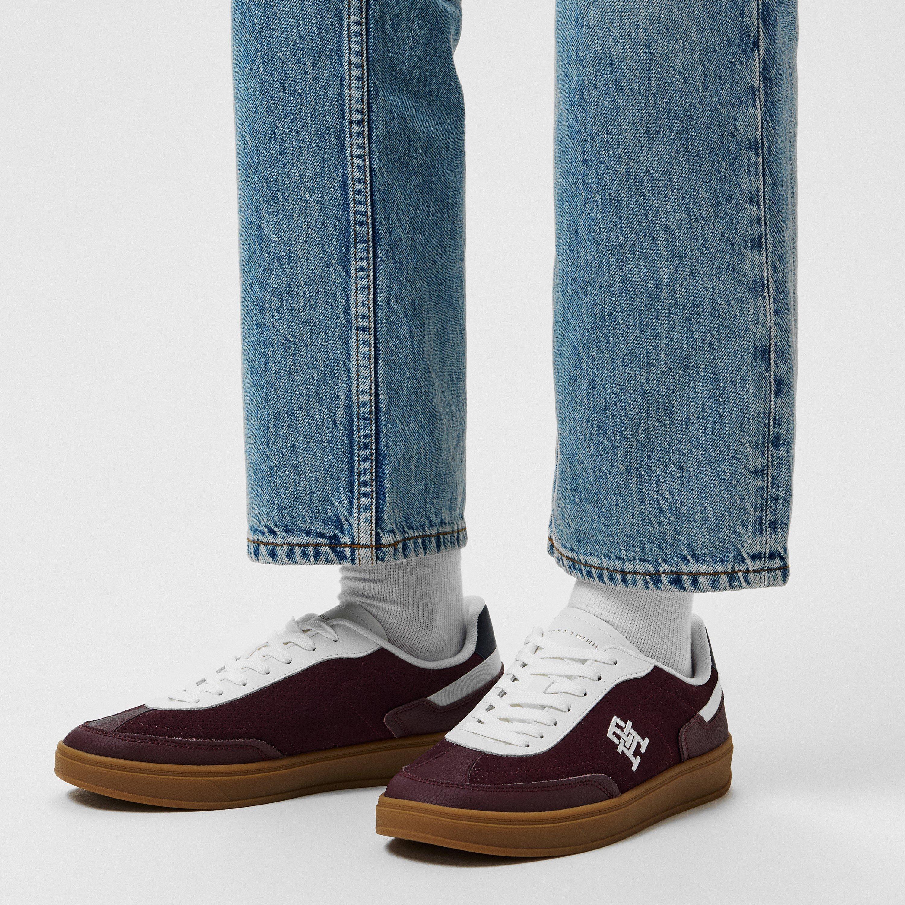 Burgandy - Tommy Hilfiger - Women's TH Heritage Court Trainers - 2