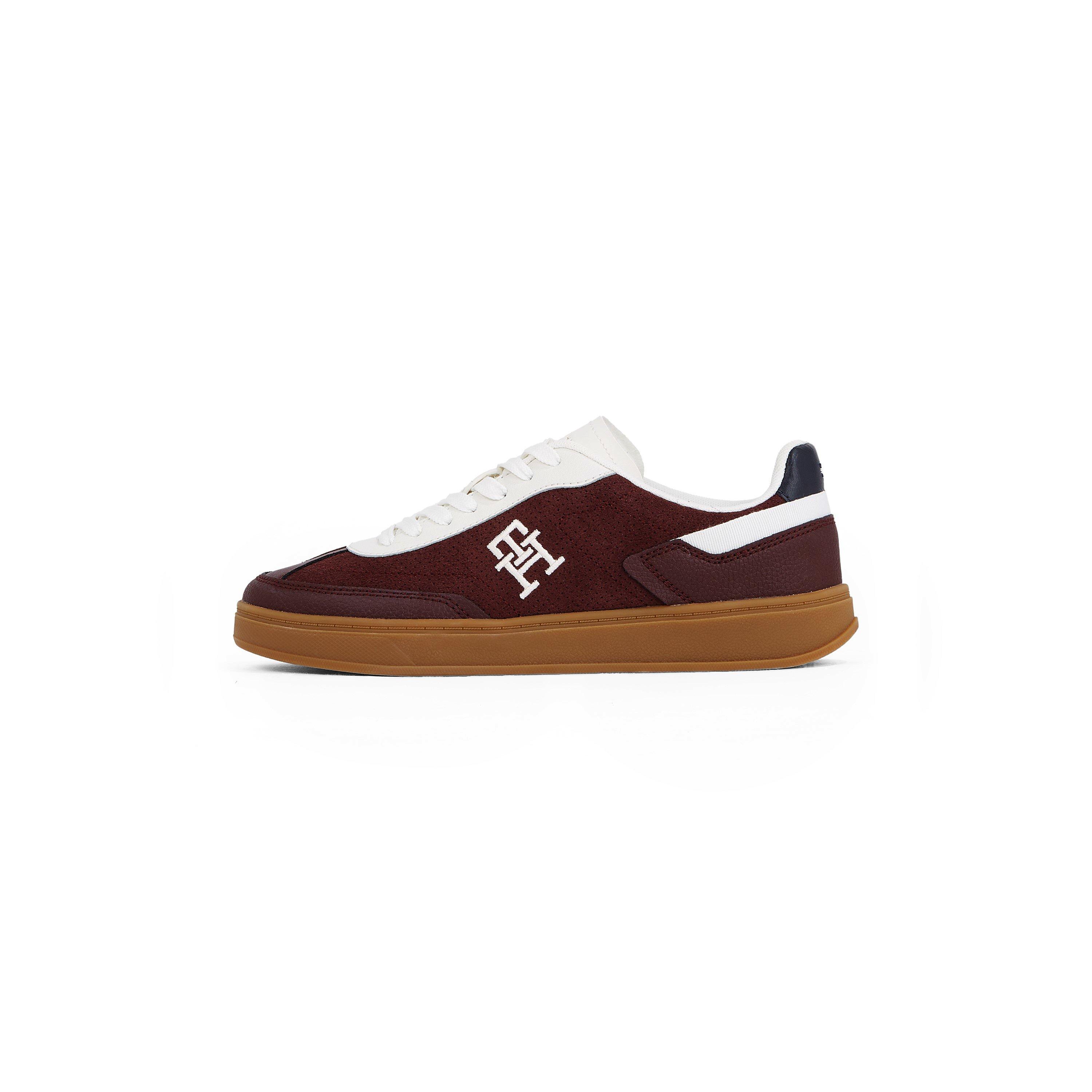 Burgandy - Tommy Hilfiger - Women's TH Heritage Court Trainers - 3