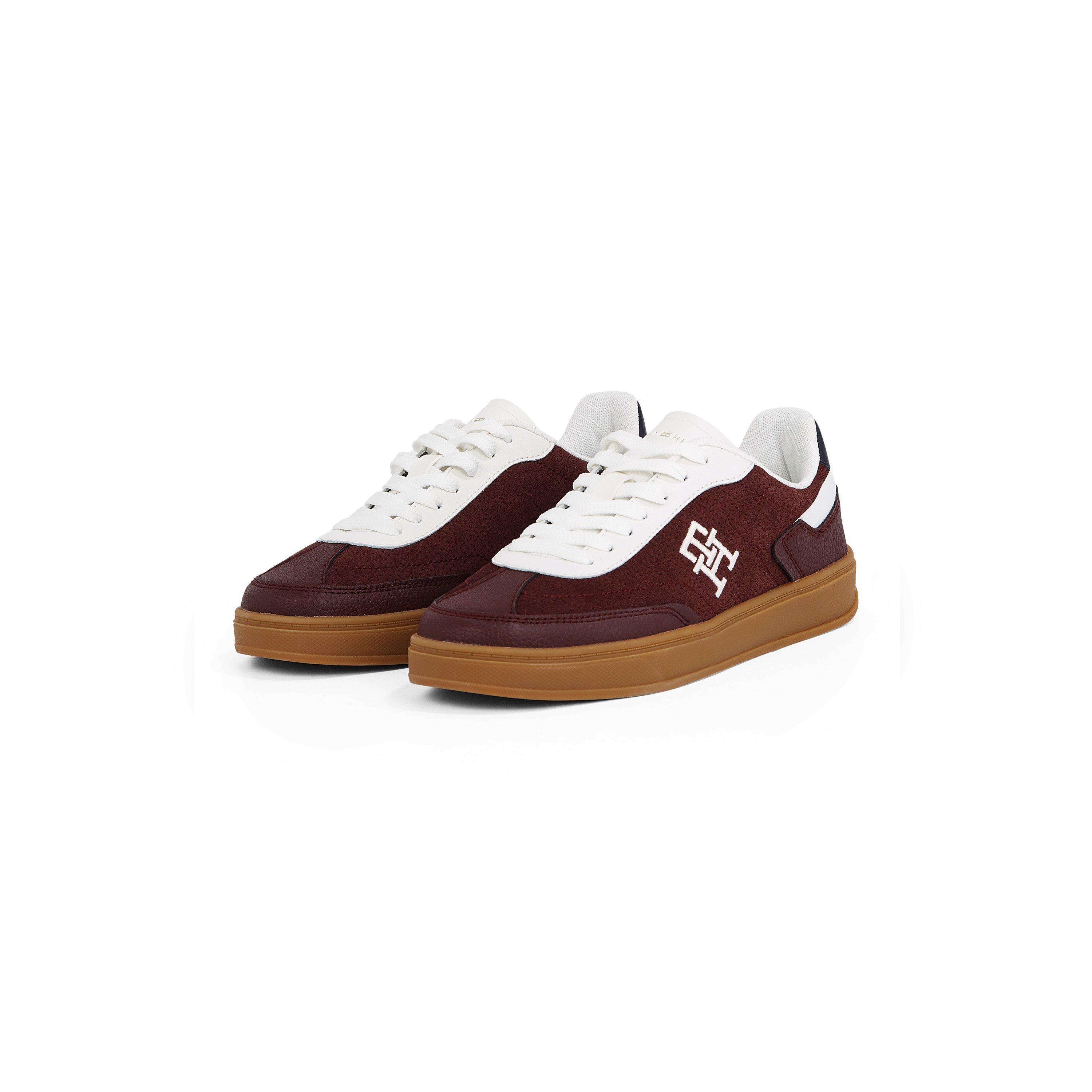 Burgandy - Tommy Hilfiger - Women's TH Heritage Court Trainers - 4