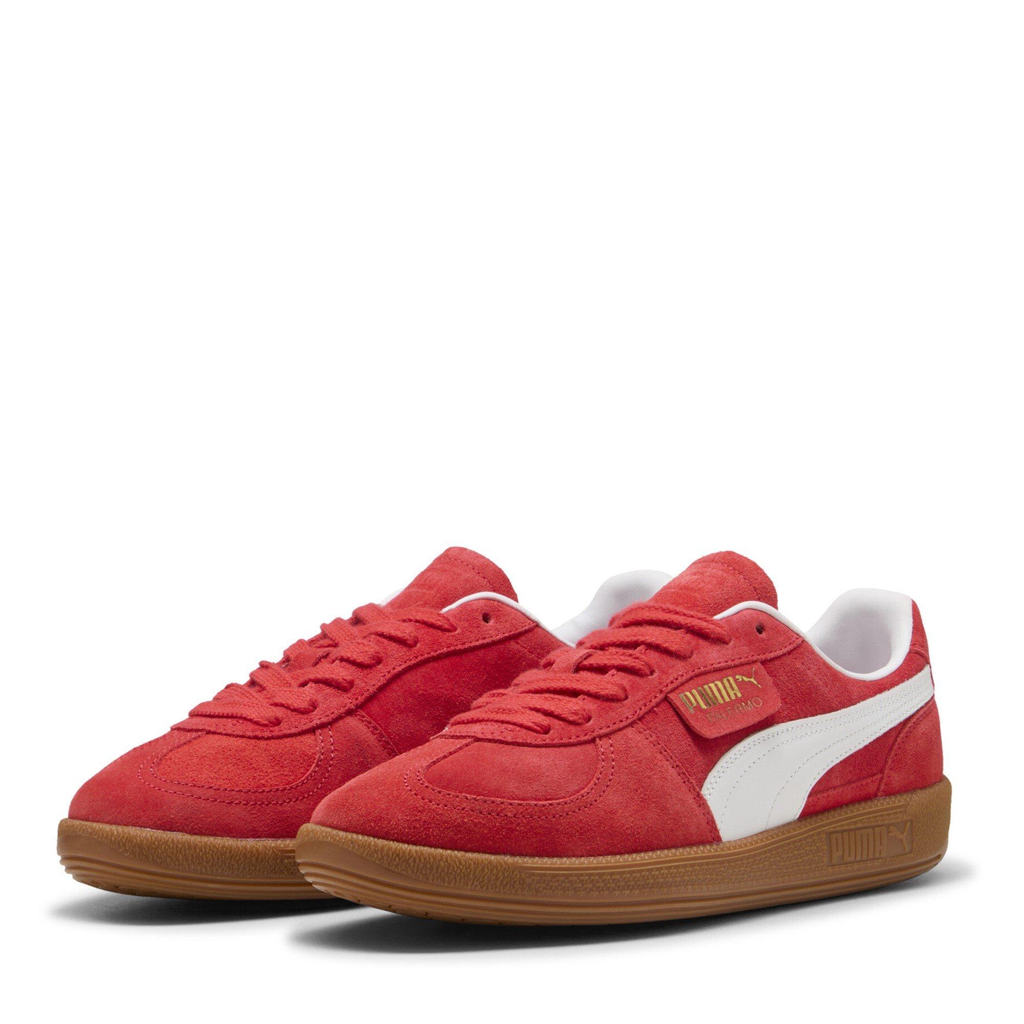Puma Men's Palermo Trainers - Red/White - 10 (44.5)