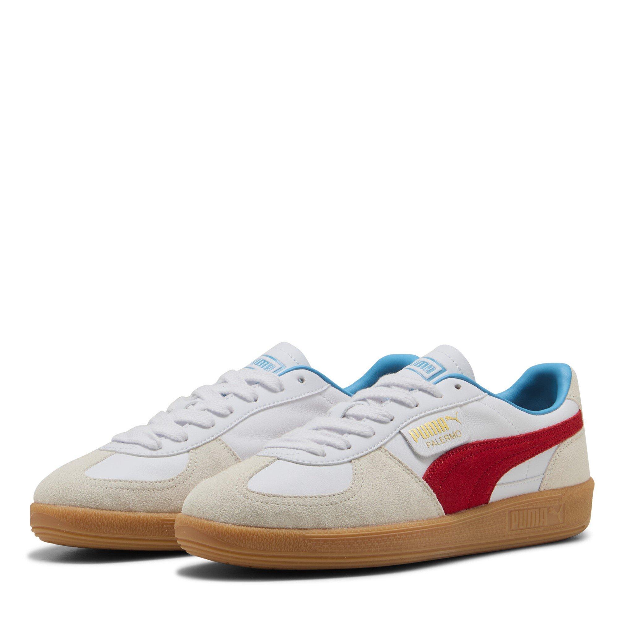 Puma Men's Palermo Trainers - White/Red - 11 (46)