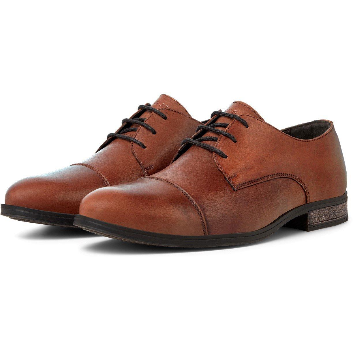Cognac - Jack and Jones - Raymond Leather Shoe Mens - 3