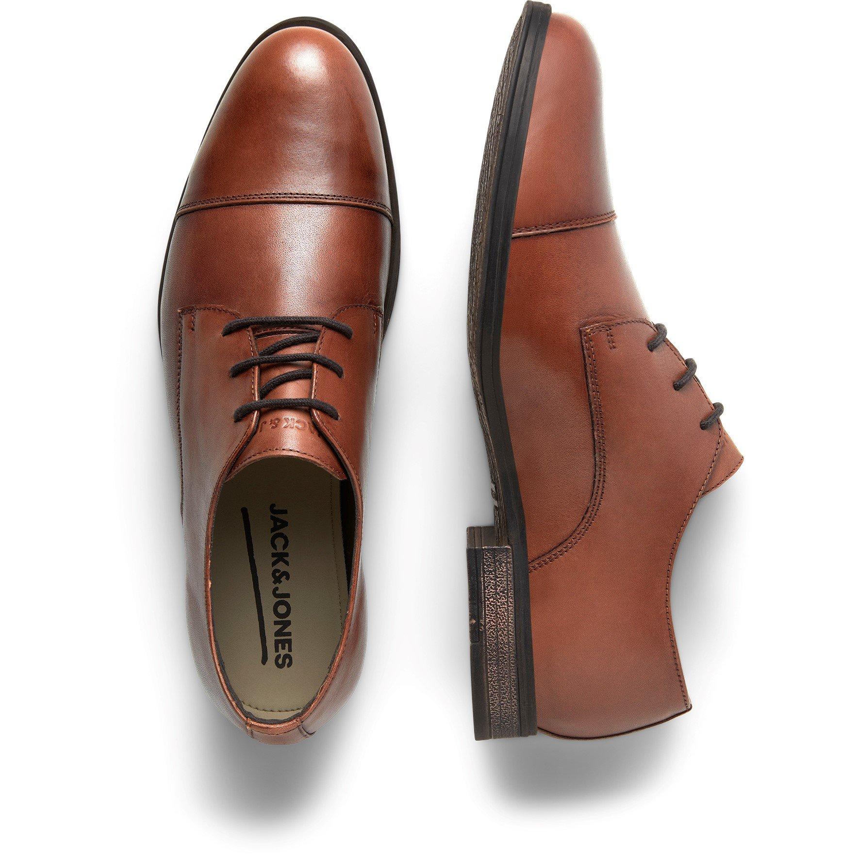 Cognac - Jack and Jones - Raymond Leather Shoe Mens - 5
