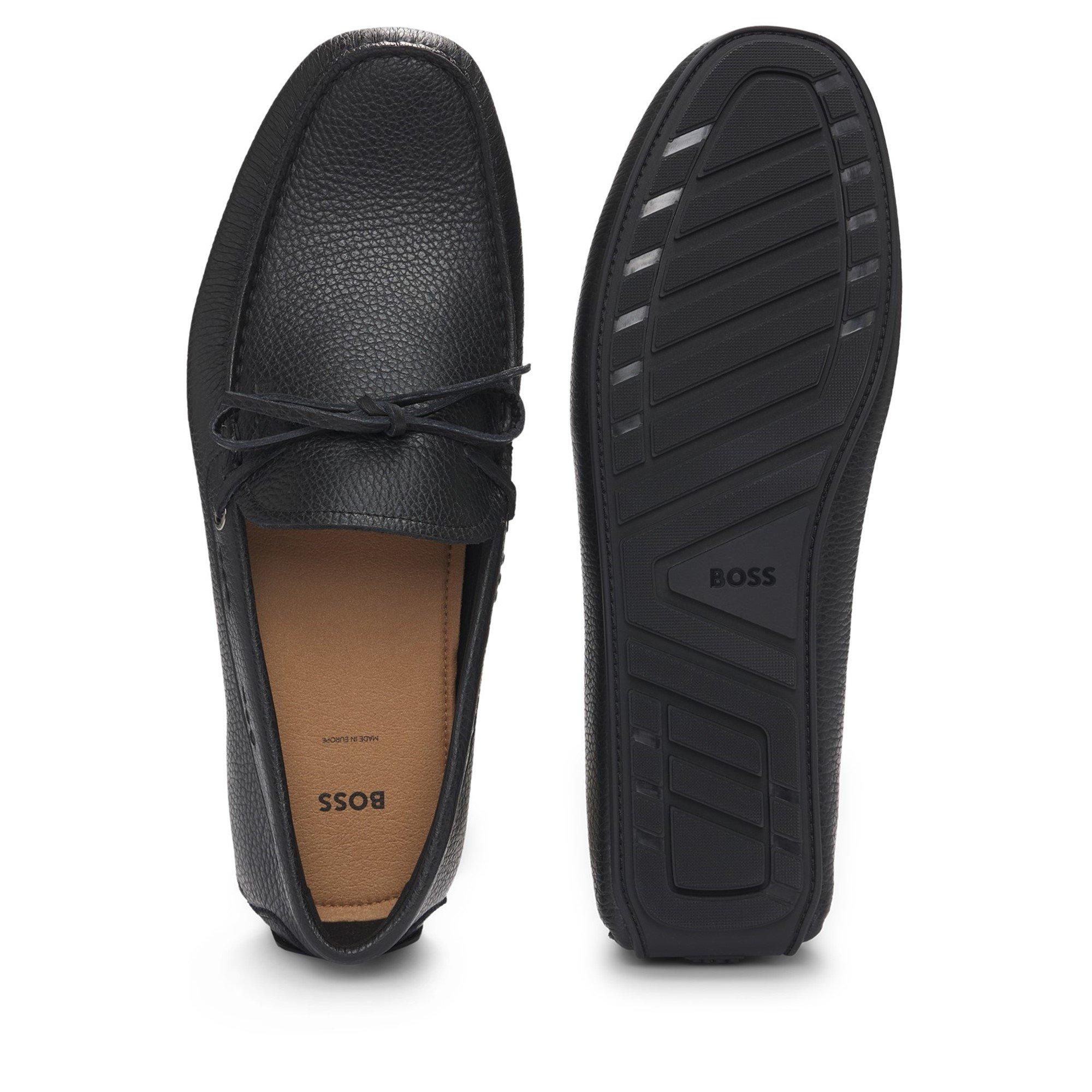 Black 001 - Boss - Men's Noel Mocc Slip-On Loafers - 5