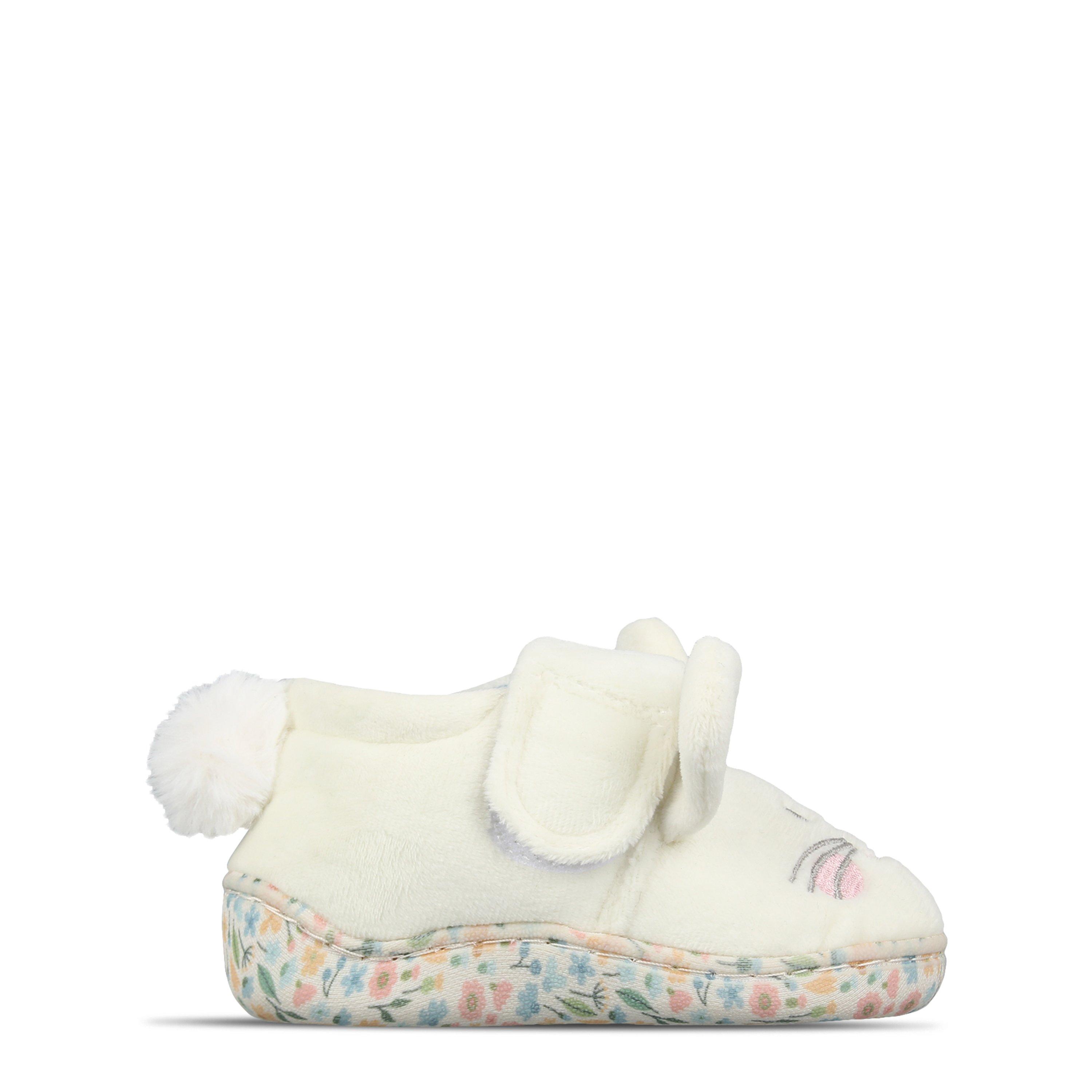 Fabric  Infant Slippers Infants - Cream - C9 (27)