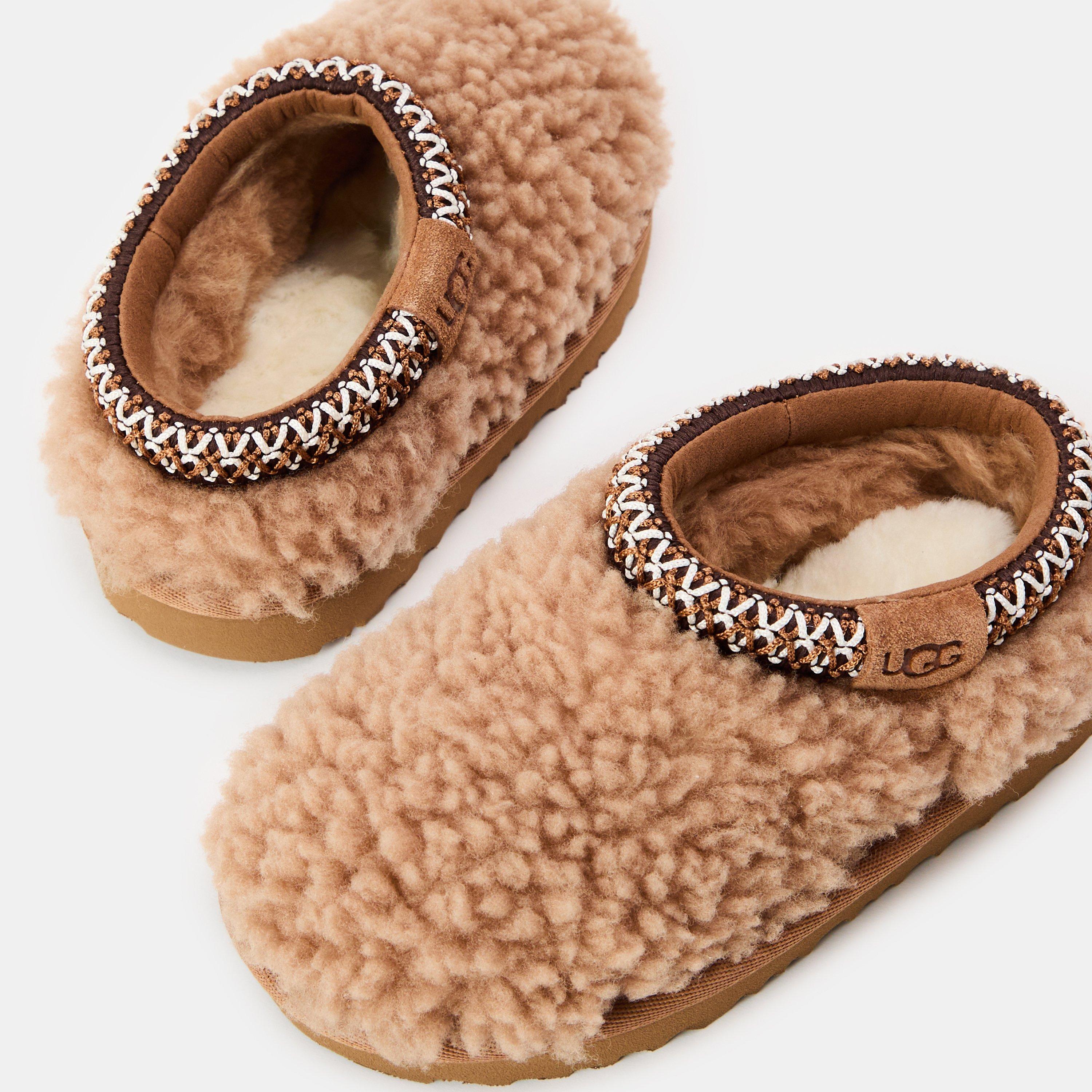 Chestnut CHE - Ugg - Unisex Kids' Tasman Curly Mule Slippers - 3