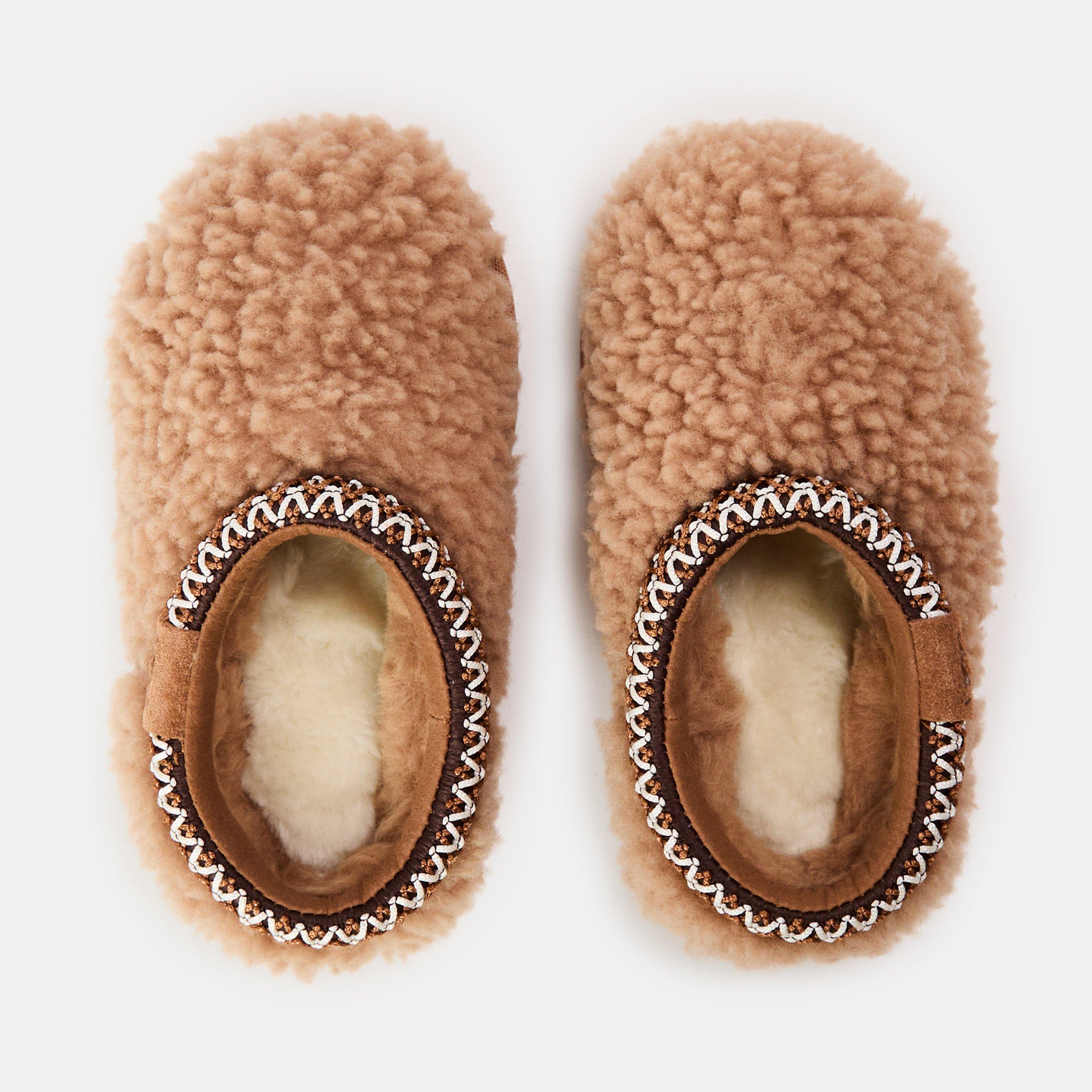Chestnut CHE - Ugg - Unisex Kids' Tasman Curly Mule Slippers - 4