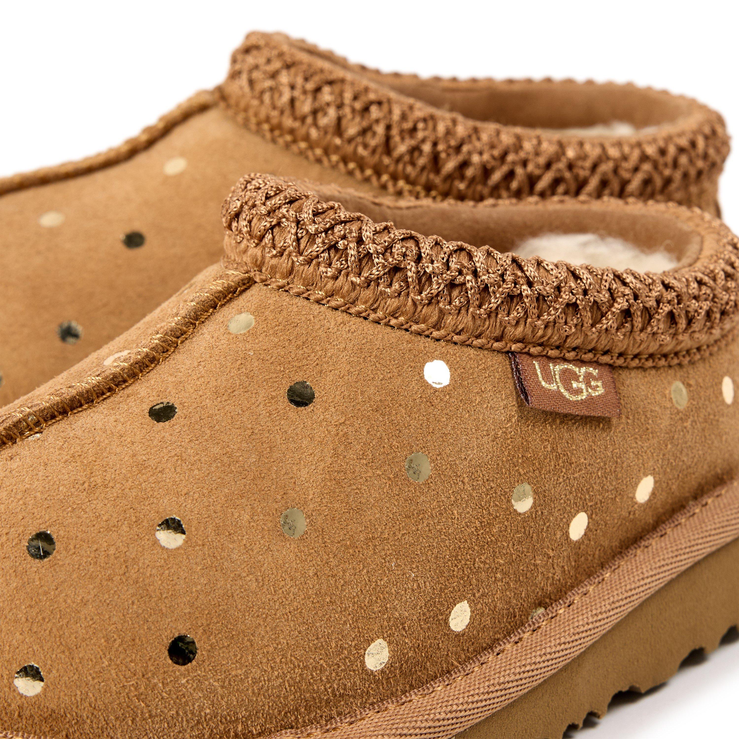Chestnut CHE - Ugg - Kids' Tasman Shiny Suede Mule Slippers - 3