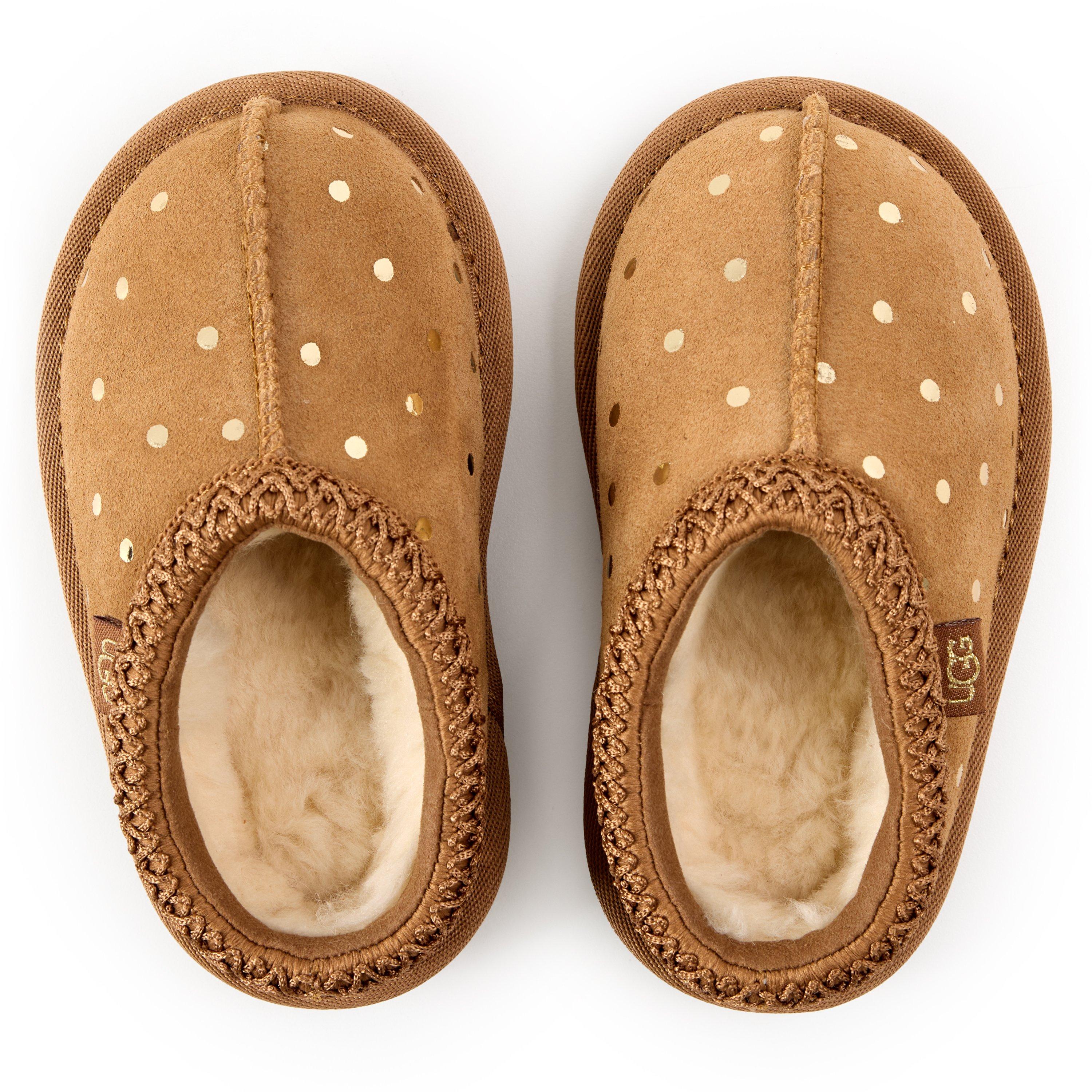 Chestnut CHE - Ugg - Kids' Tasman Shiny Suede Mule Slippers - 4
