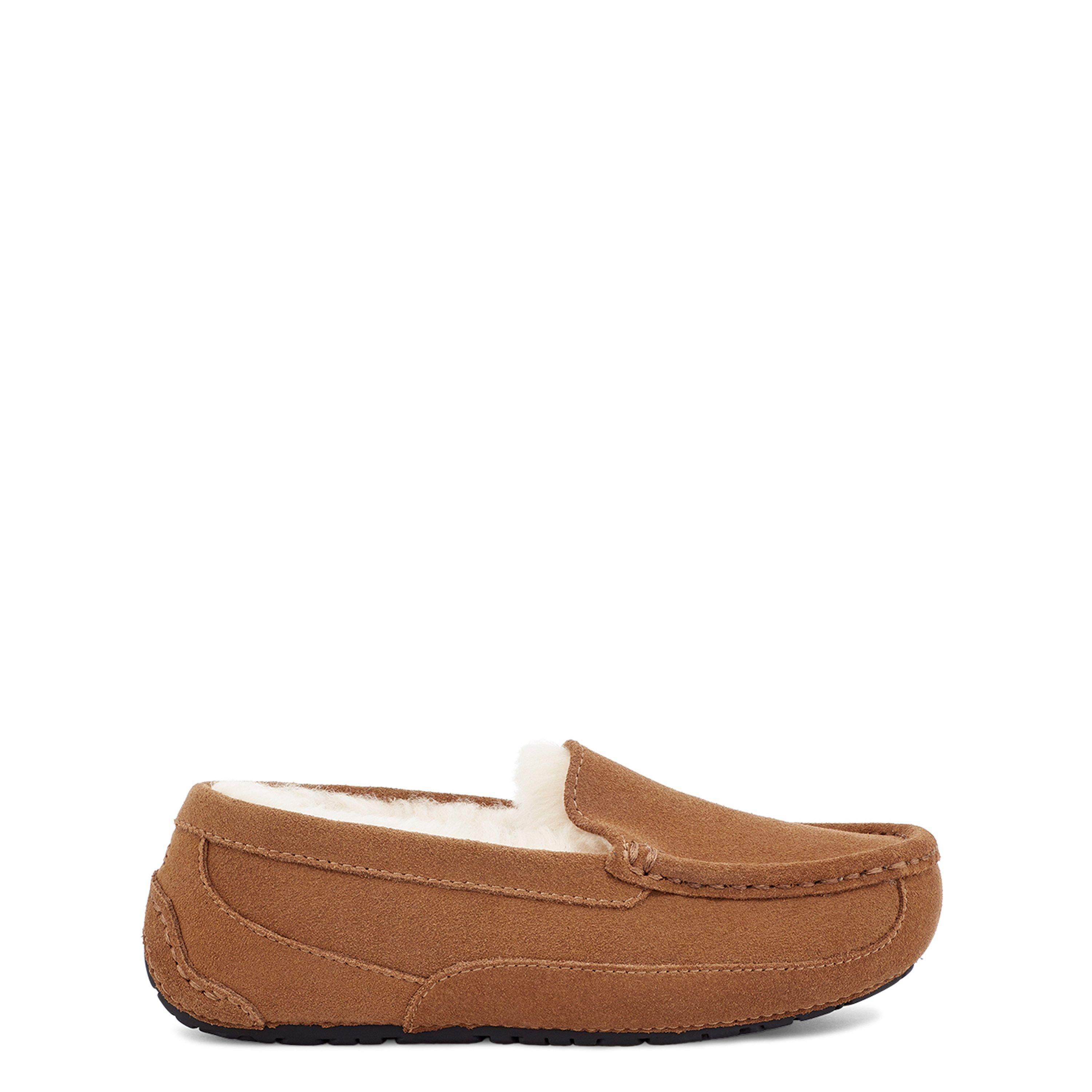 Chestnut - Ugg - Kids' Ascot Suede Sheepskin Mule Slippers - 1
