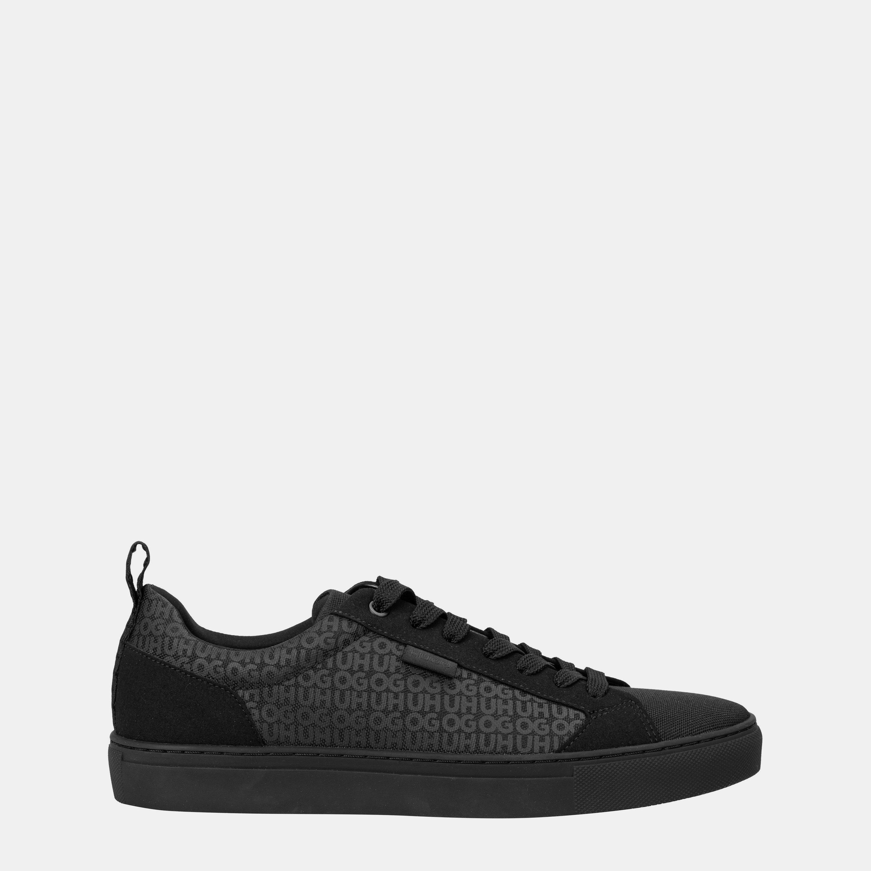 Hugo Faux-leather Logo Trainers - Black Mono 003 - Size 9 (43)