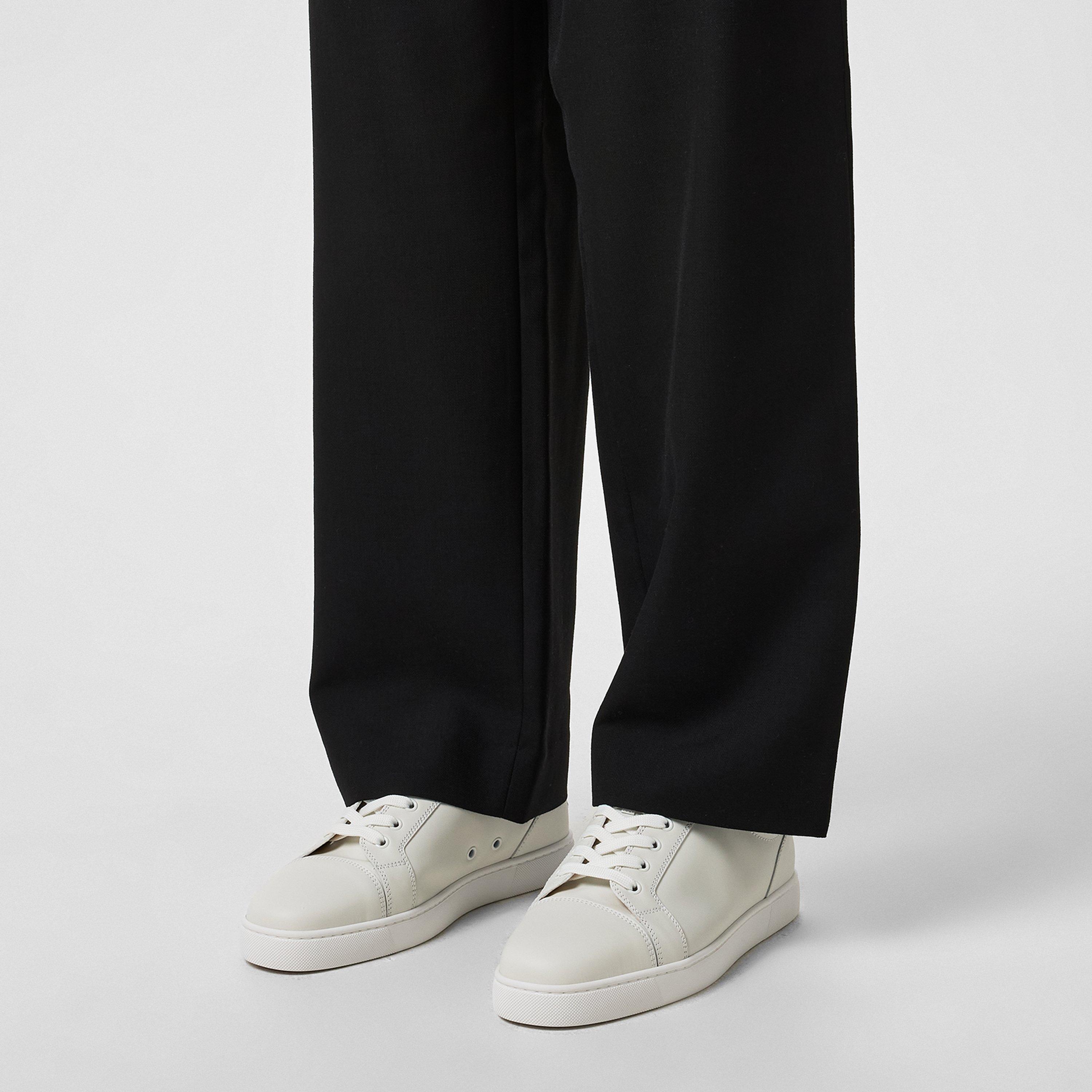 White - Christian Louboutin - Men's Louis Junior Leather Trainers - 3