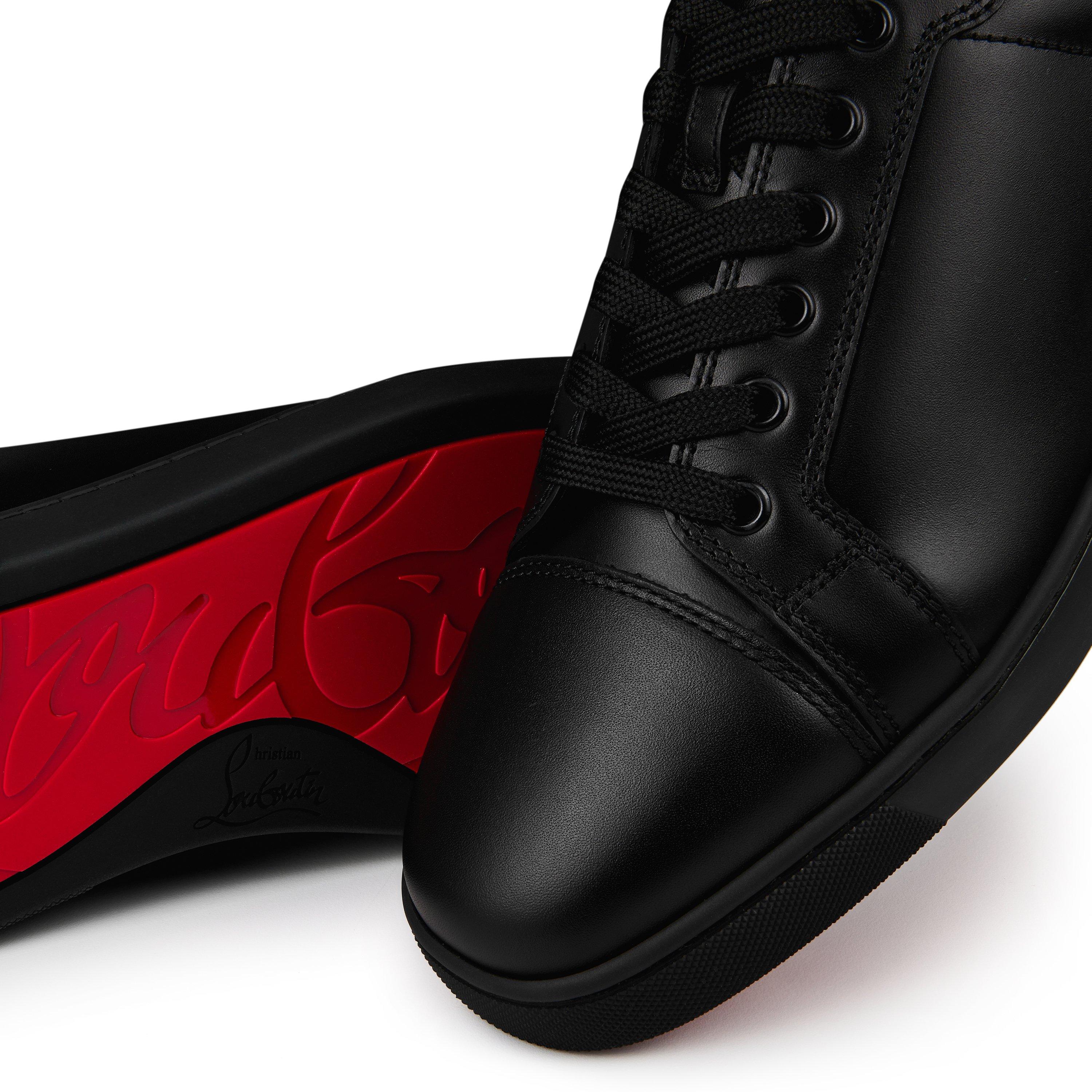 Black - Christian Louboutin - Men's Louis Junior Leather Trainers - 4