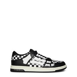 Amiri Skeleton Check Print Low Top Trainers